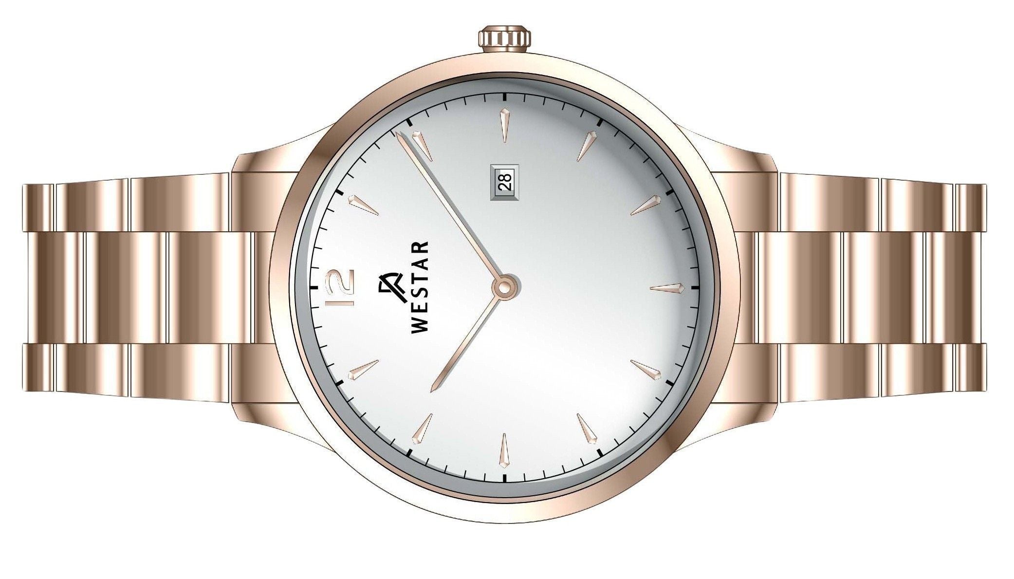 Westar Profile Stainless Steel Silver Dial Quartz 50218PPN607 Men's Watch