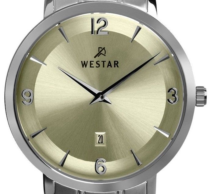 Westar Profile Stainless Steel Champagne Dial Quartz 50220STN102 Men's Watch