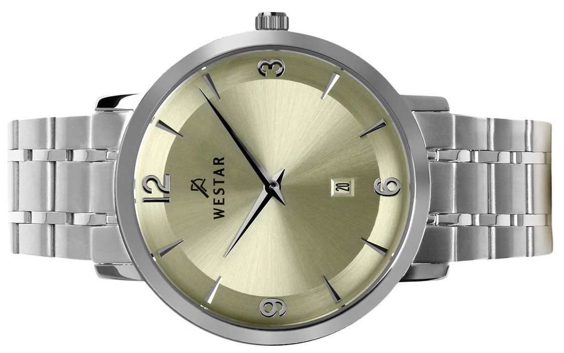 Westar Profile Stainless Steel Champagne Dial Quartz 50220STN102 Men's Watch