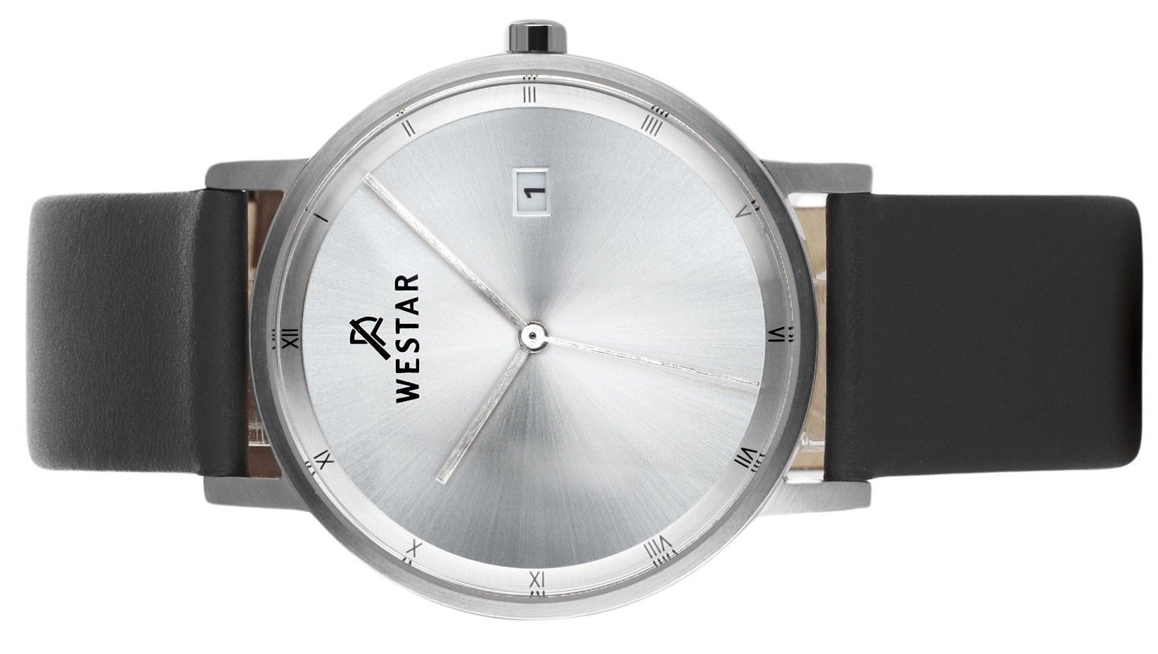 Westar Profile Leather Strap Silver Dial Quartz 50221STN107 Men's Watch