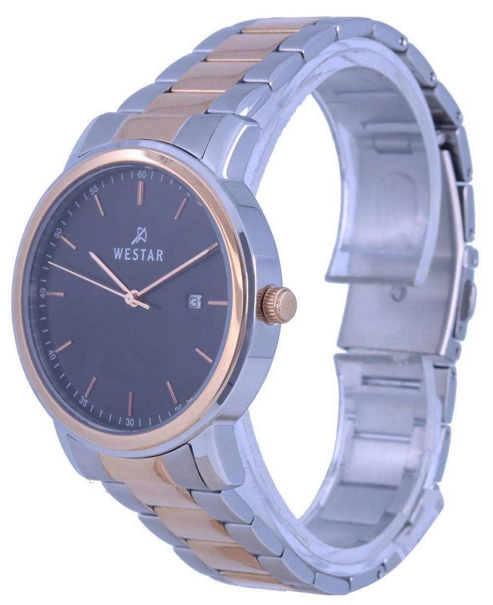 Westar Black Dial Two Tone Stainless Steel Quartz 50243 SPN 603 Men's Watch