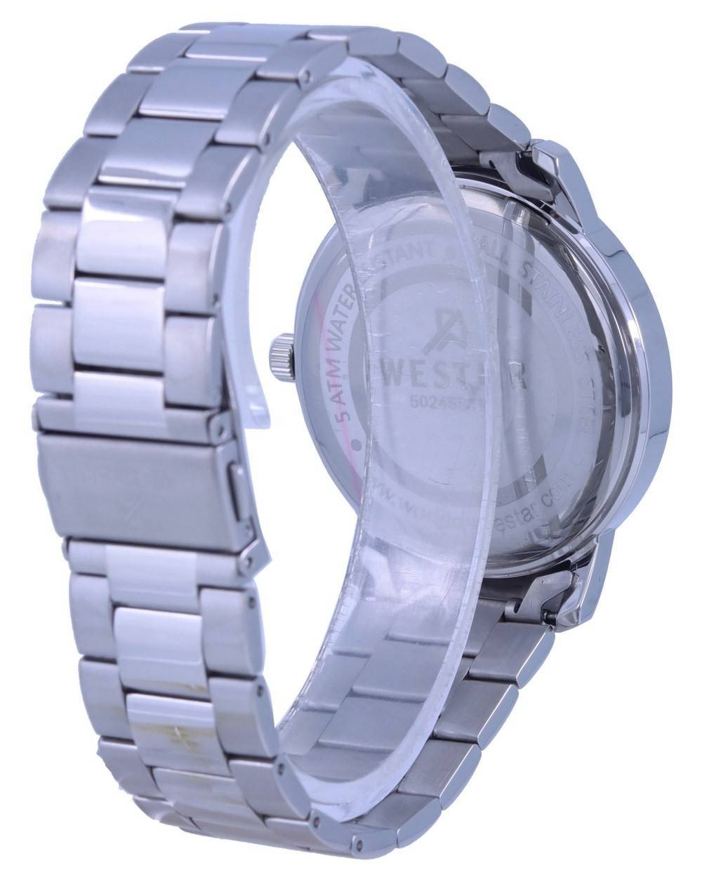 Westar Black Dial Stainless Steel Quartz 50245 STN 103 Men's Watch