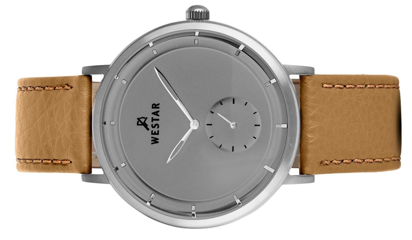 Westar Profile Leather Strap Grey Dial Quartz 50246STN186 Men's Watch