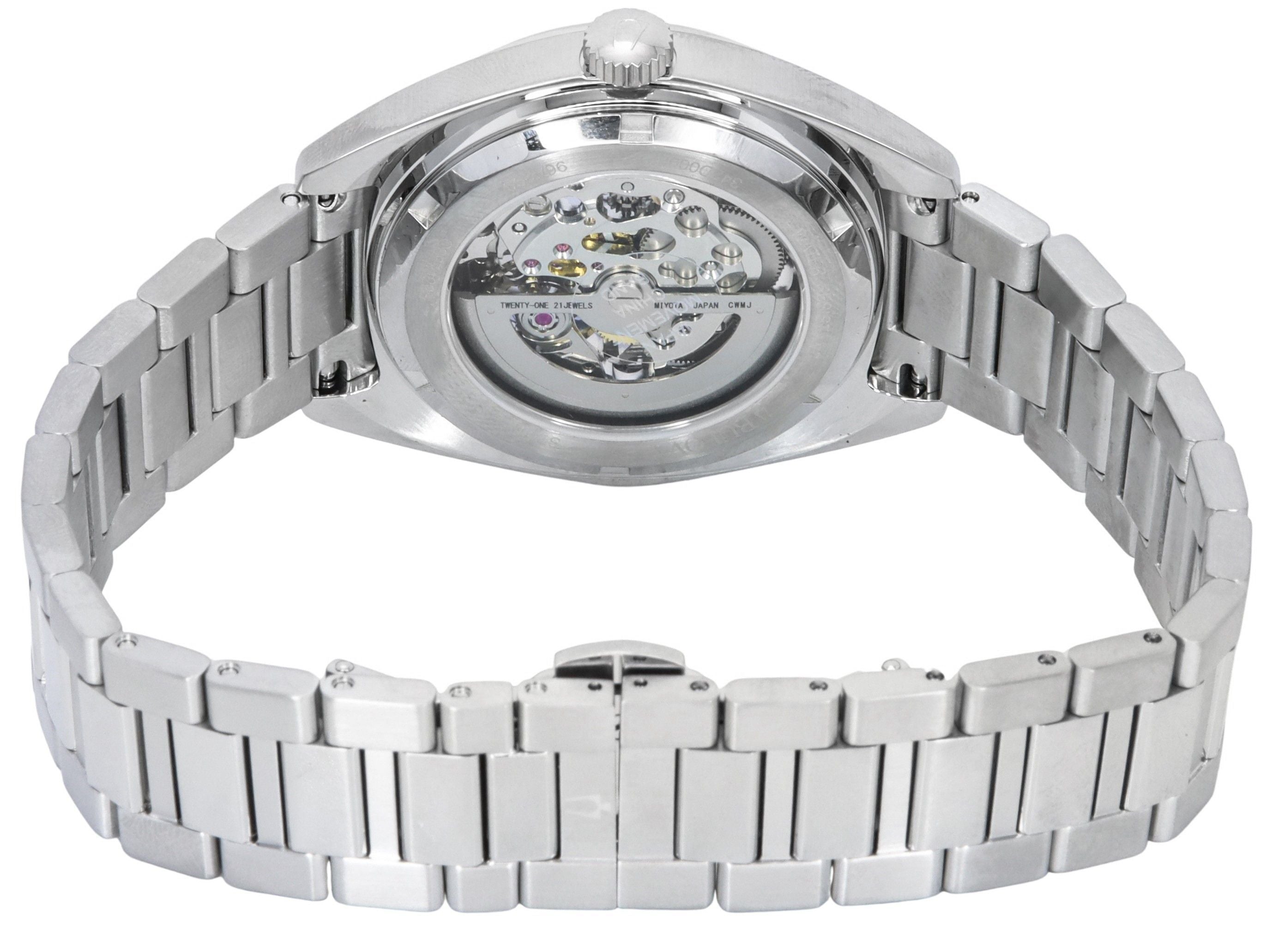 Bulova Classic Surveyor Stainless Steel Silver Skeleton Dial Automatic 96A293 Men's Watch