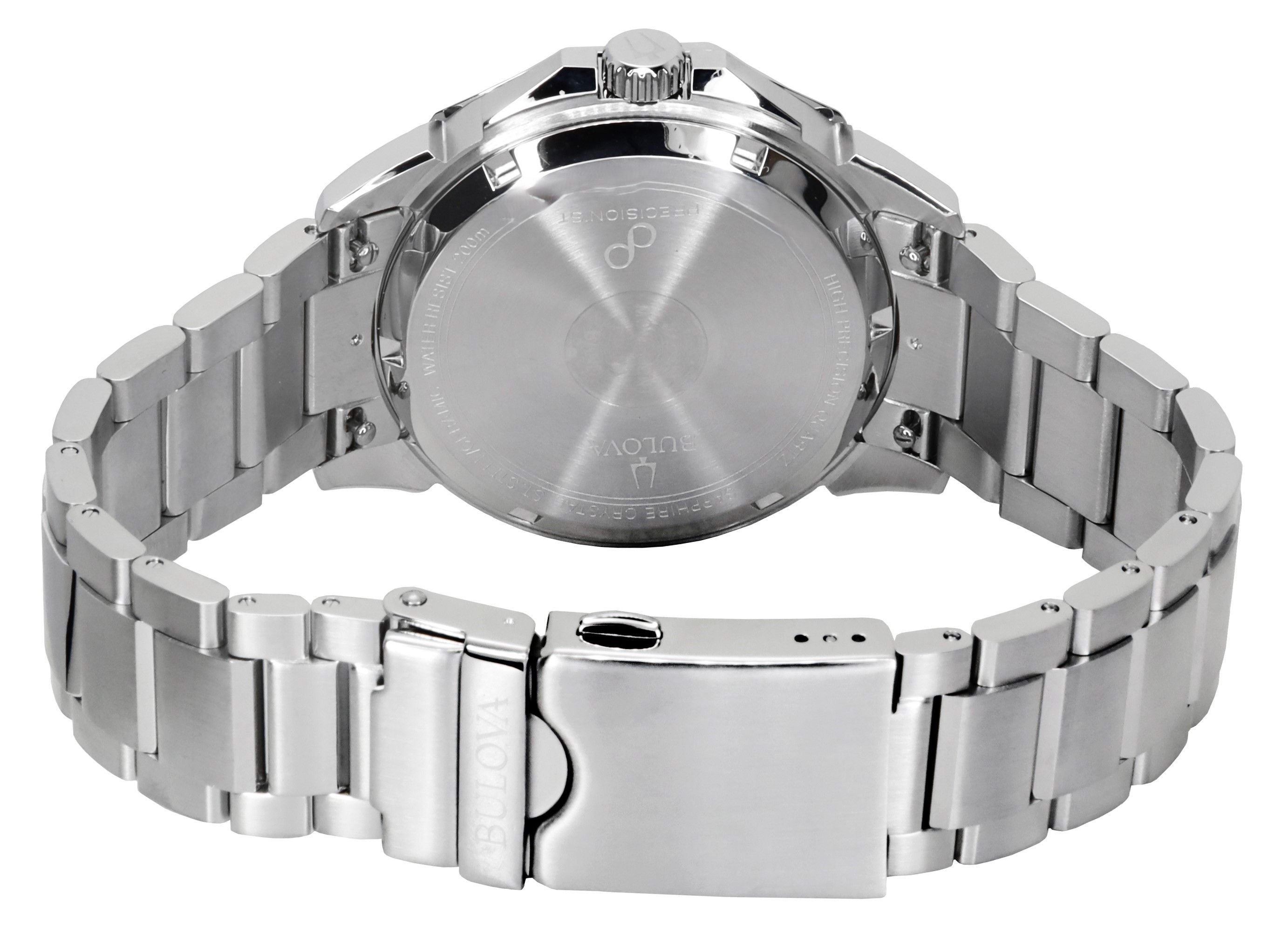 Bulova Marine Star Precisionist Stainless Steel Blue Dial Quartz Diver's 96B433 200M Men's Watch