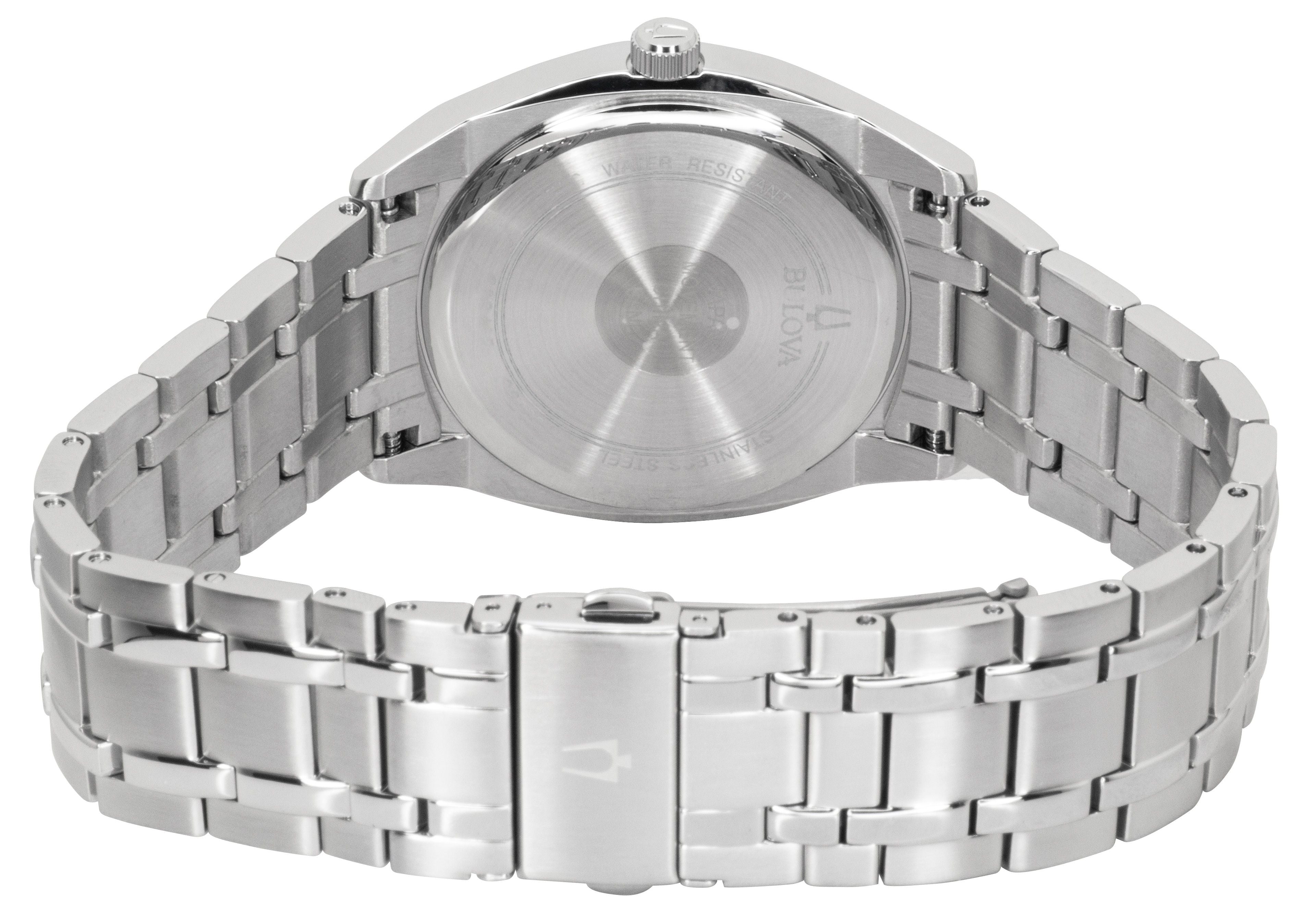 Bulova Surveyor Classic Stainless Steel Blue Dial Quartz 96C125 Men's Watch