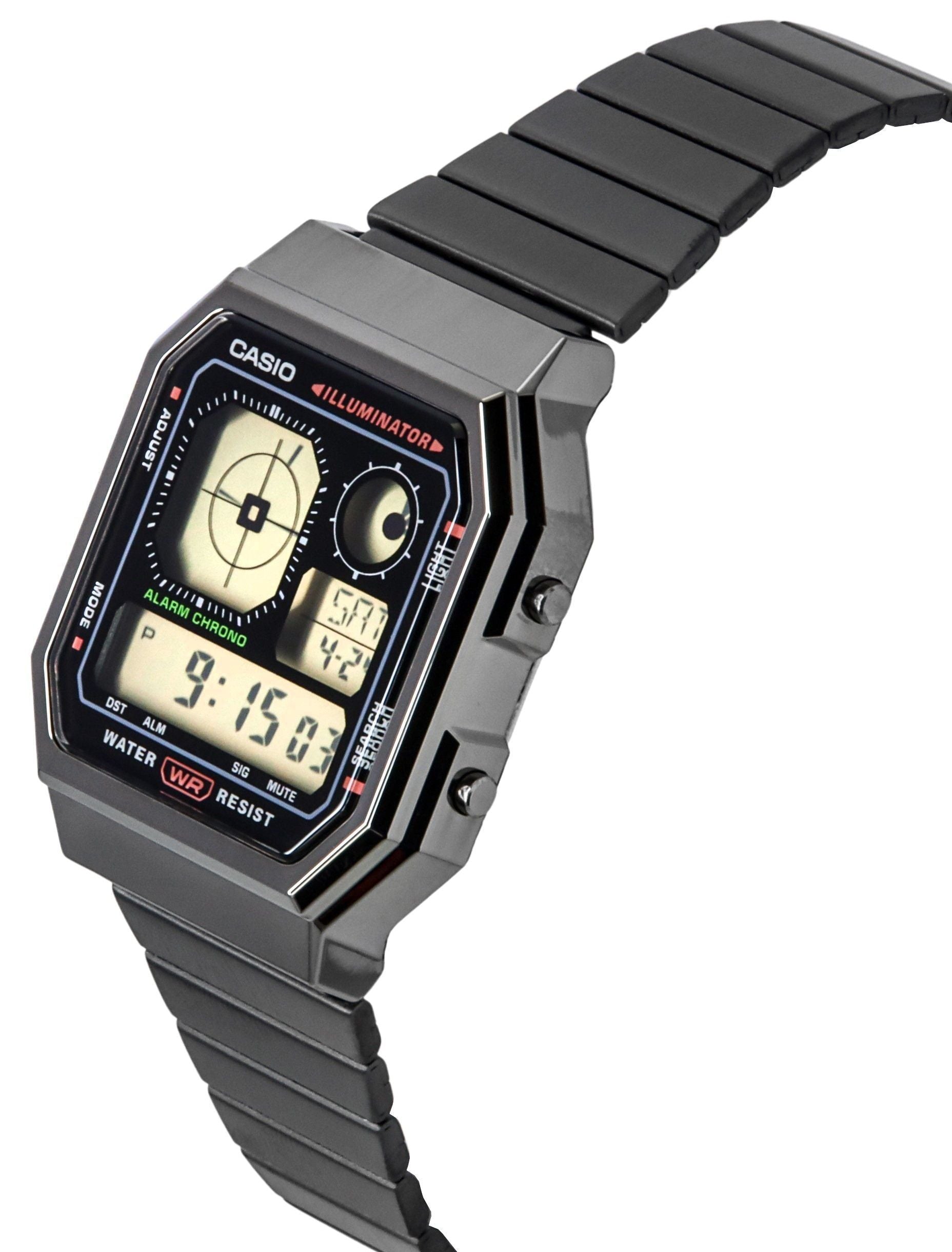 Casio Vintage Digital Stainless Steel Quartz A130WEGG-1A Unisex Watch
