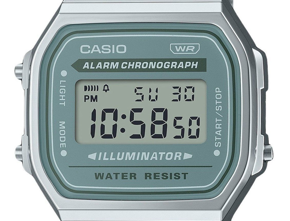 Casio Vintage Digital Stainless Steel Bracelet Quartz A168WA-3A Men's Watch