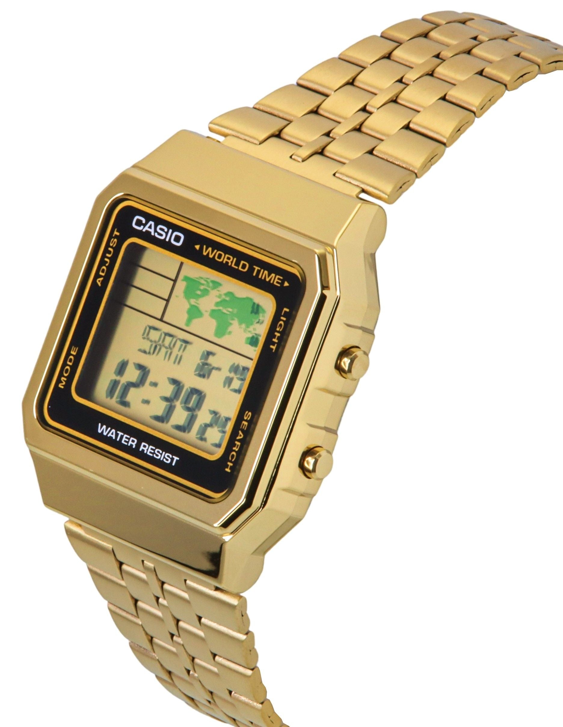 Casio Digital Stainless Steel World Time A500WGA-1DF A500WGA-1 Men's Watch