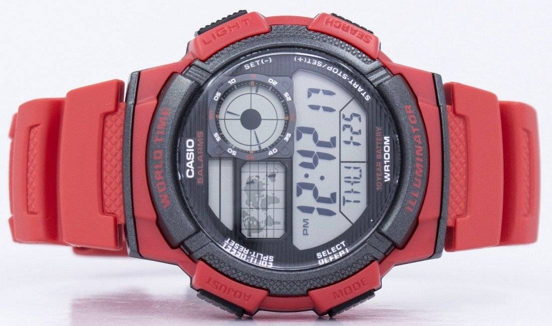 Casio Youth World Time Alarm World Map AE-1000W-4AV AE1000W-4AV Men's Watch