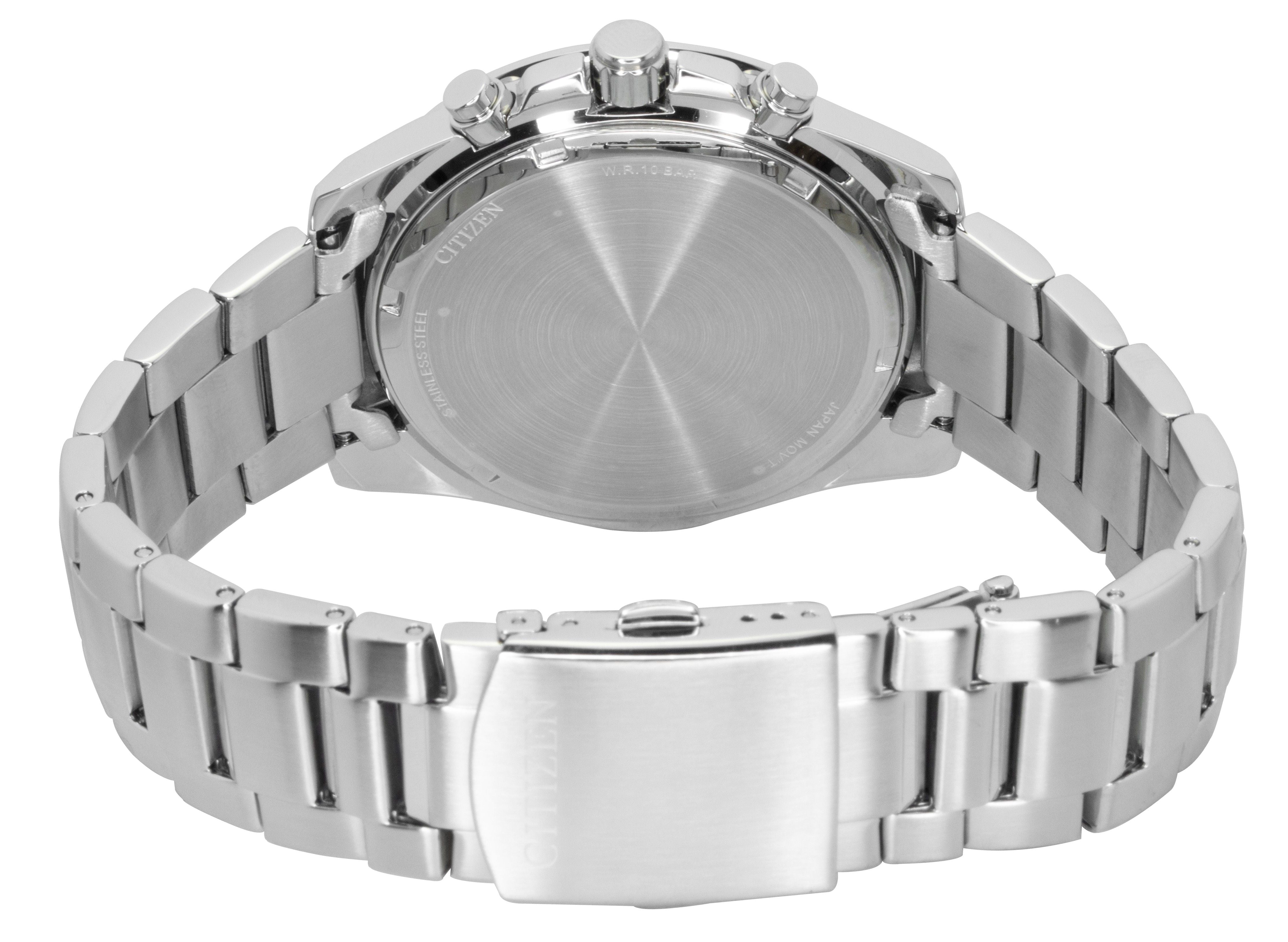 Citizen Chronograph Stainless Steel Black Dial Quartz AN8230-59E 100M Men's Watch