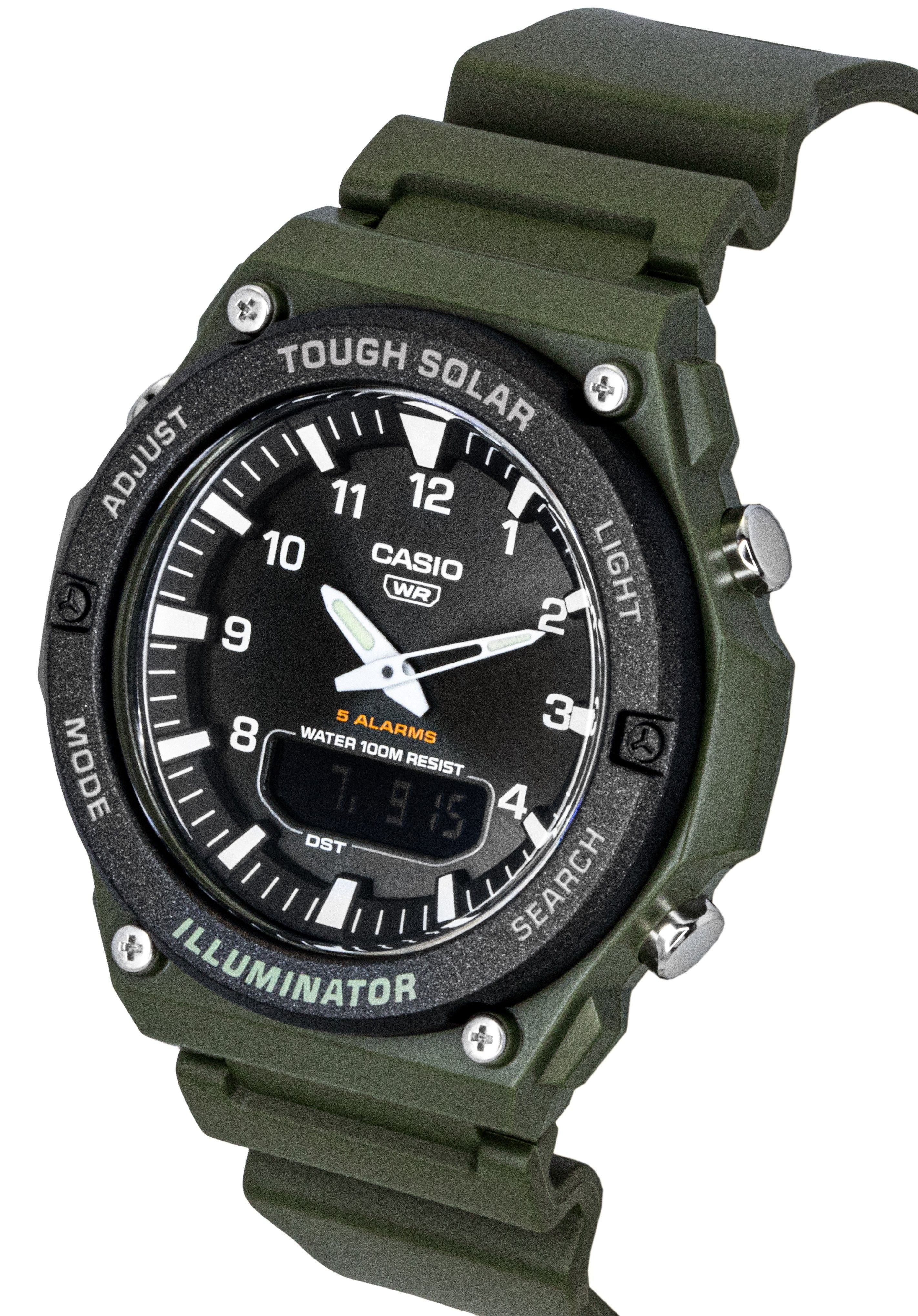 Casio Standard Analog Digital Resin Strap Black Dial Solar AQ-S820W-3BV 100M Men's Watch
