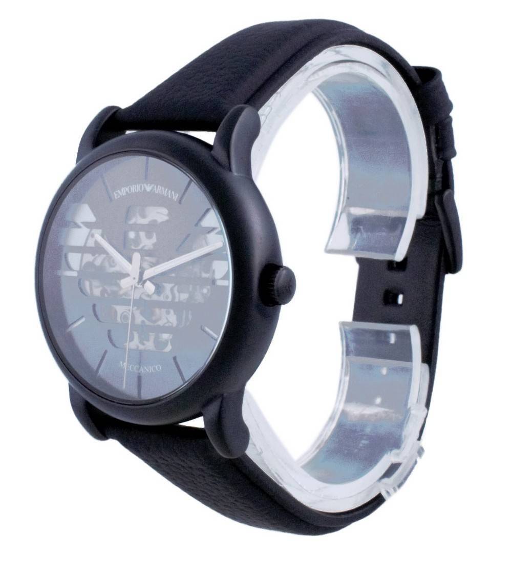 Emporio Armani Luigi Skeleton Leather Automatic AR60032 Men's Watch