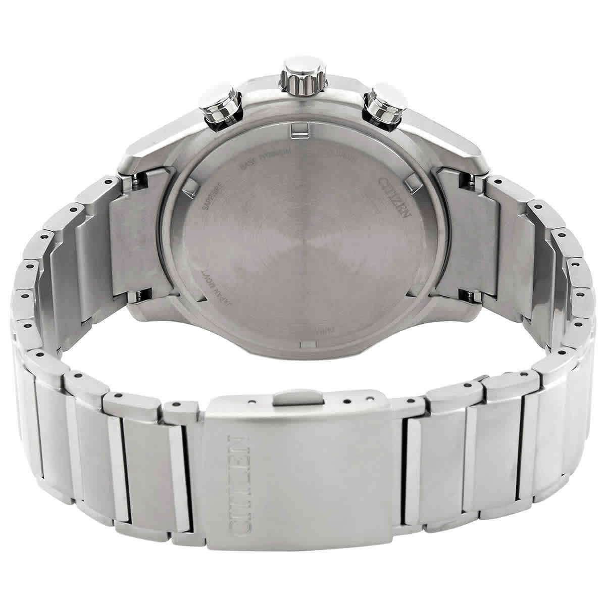 Citizen Eco-Drive Chronograph Super Titanium White Dial AT2530-85A 100M Men's Watch