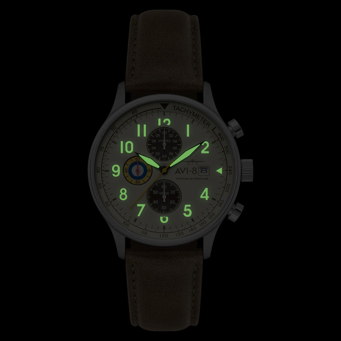 AVI-8 Hawker Hurricane Classic Chronograph Khaki Dial Quartz AV-4011-1B Men's Watch With Extra Strap