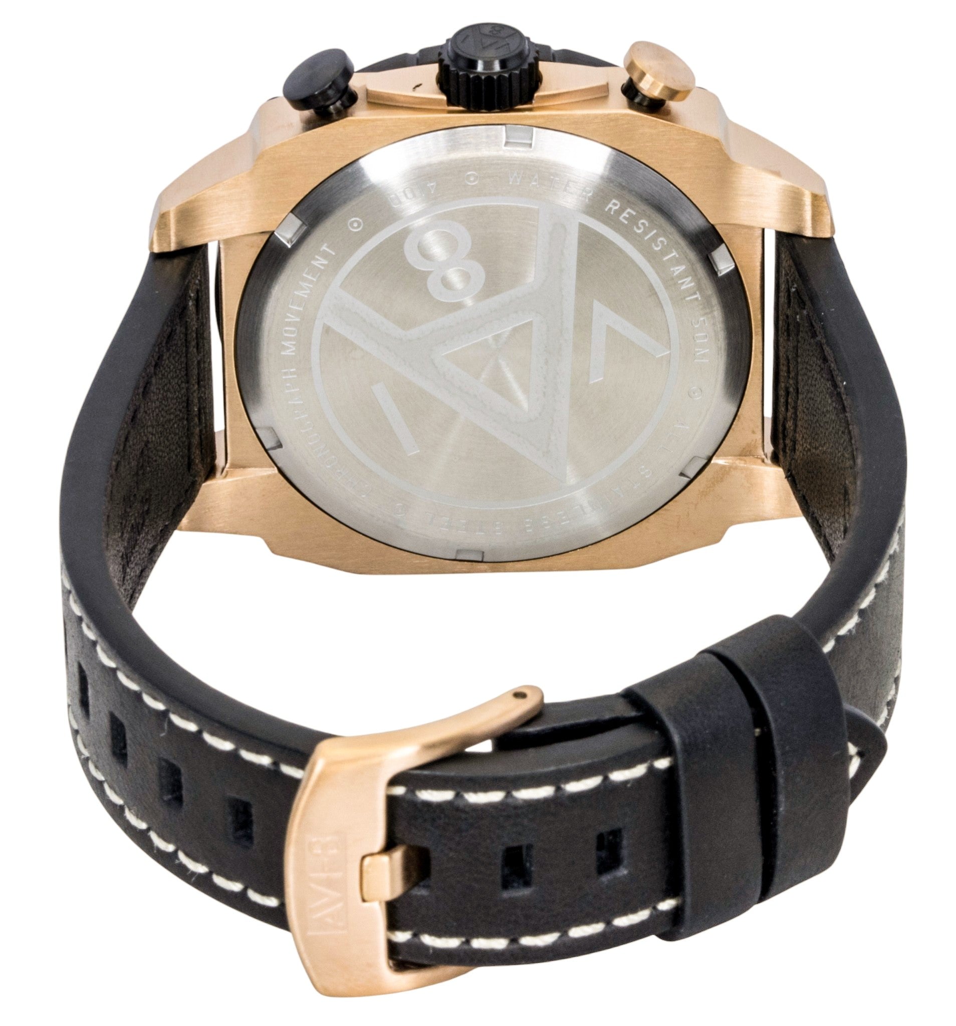 AVI-8 Hawker Hunter Atlas Dual Time Chronograph Jet Black Dial Quartz AV-4100-06 Men's Watch