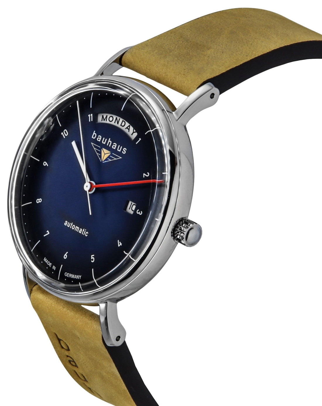 Bauhaus Classic Leather Strap Dark Blue Dial Automatic 21623 Men's Watch