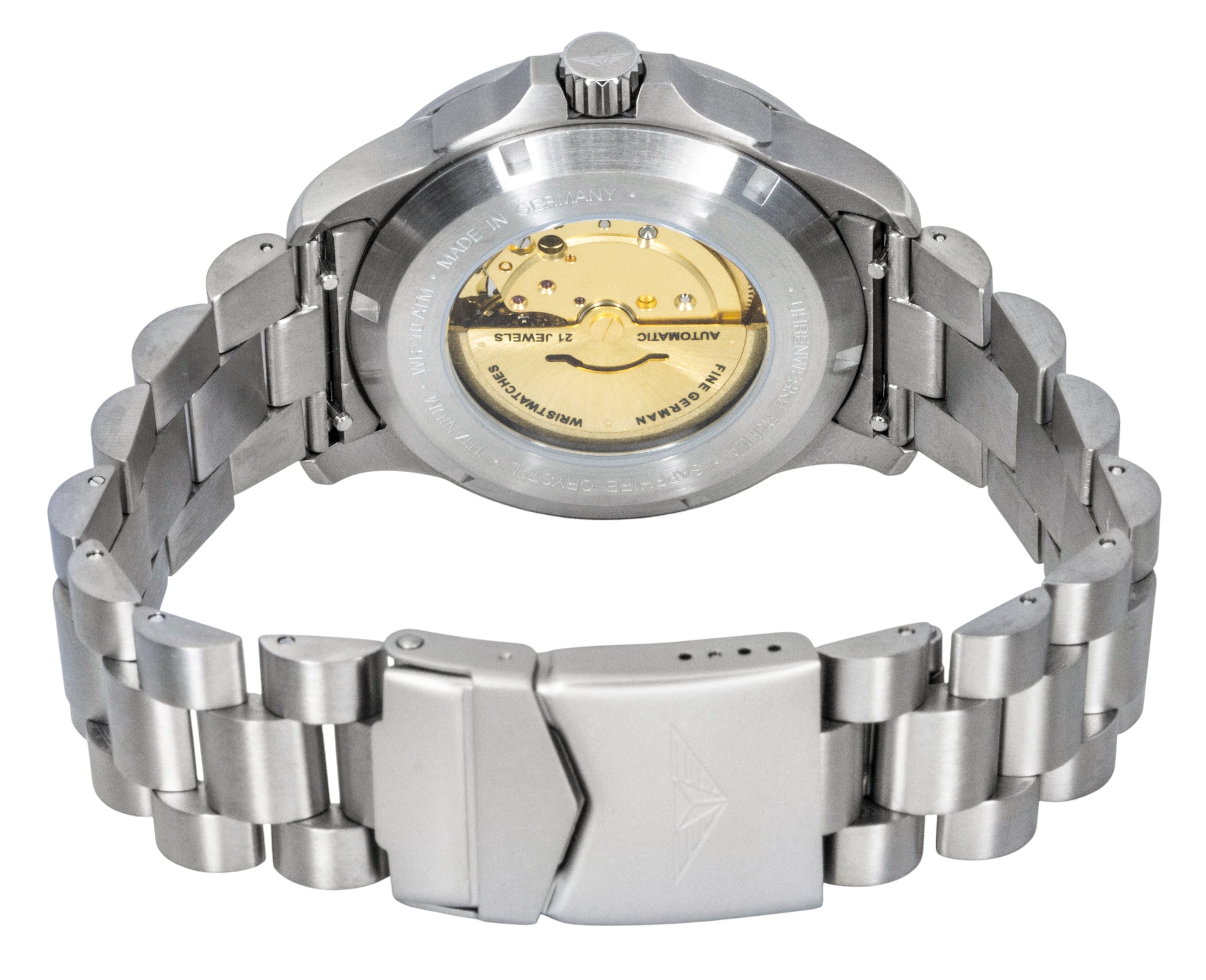 Bauhaus Aviation Titanium Green Dial Automatic 2862M4 100M Men's Watch