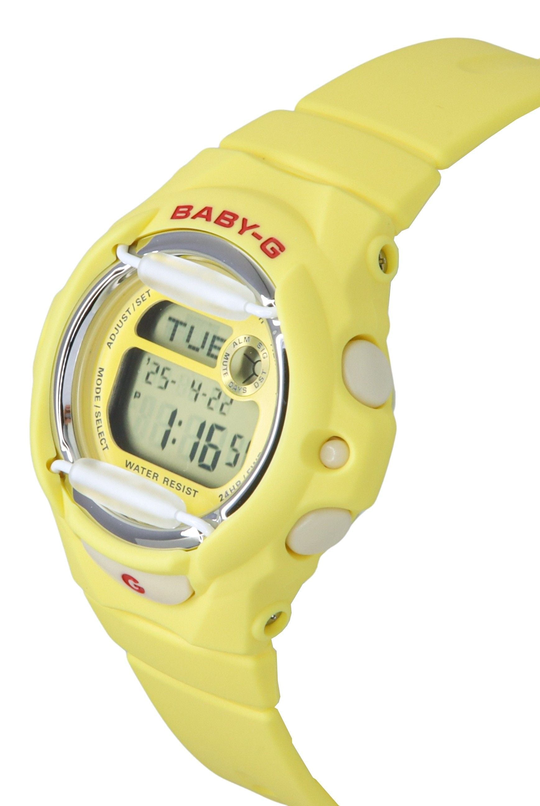 Casio Baby-G Digital Yellow Resin Strap Quartz BG-169CH-9 200M Women's Watch
