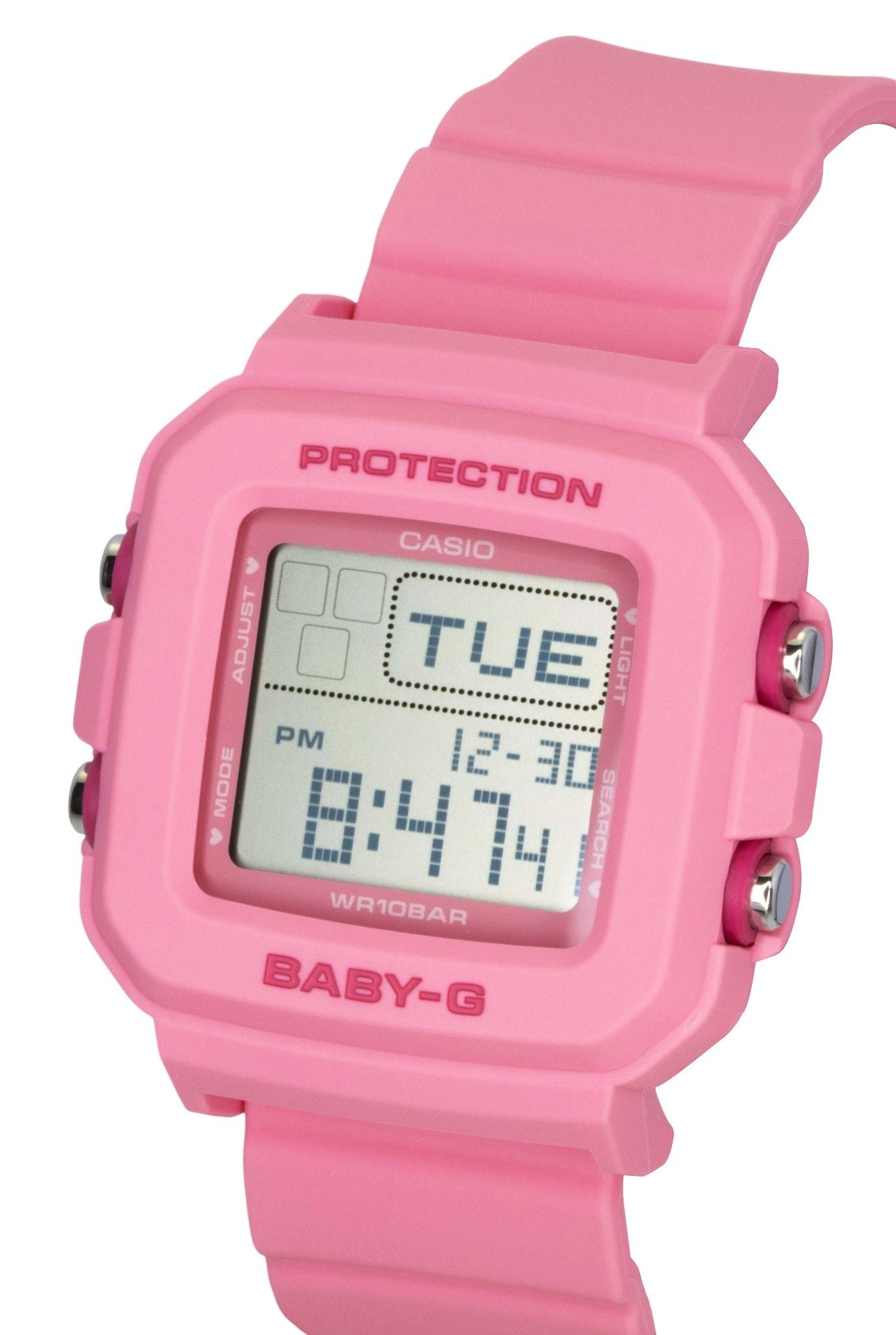 Casio Baby-G Digital Pink Resin Strap Quartz BGD-10KH-4 100M Women's Watch