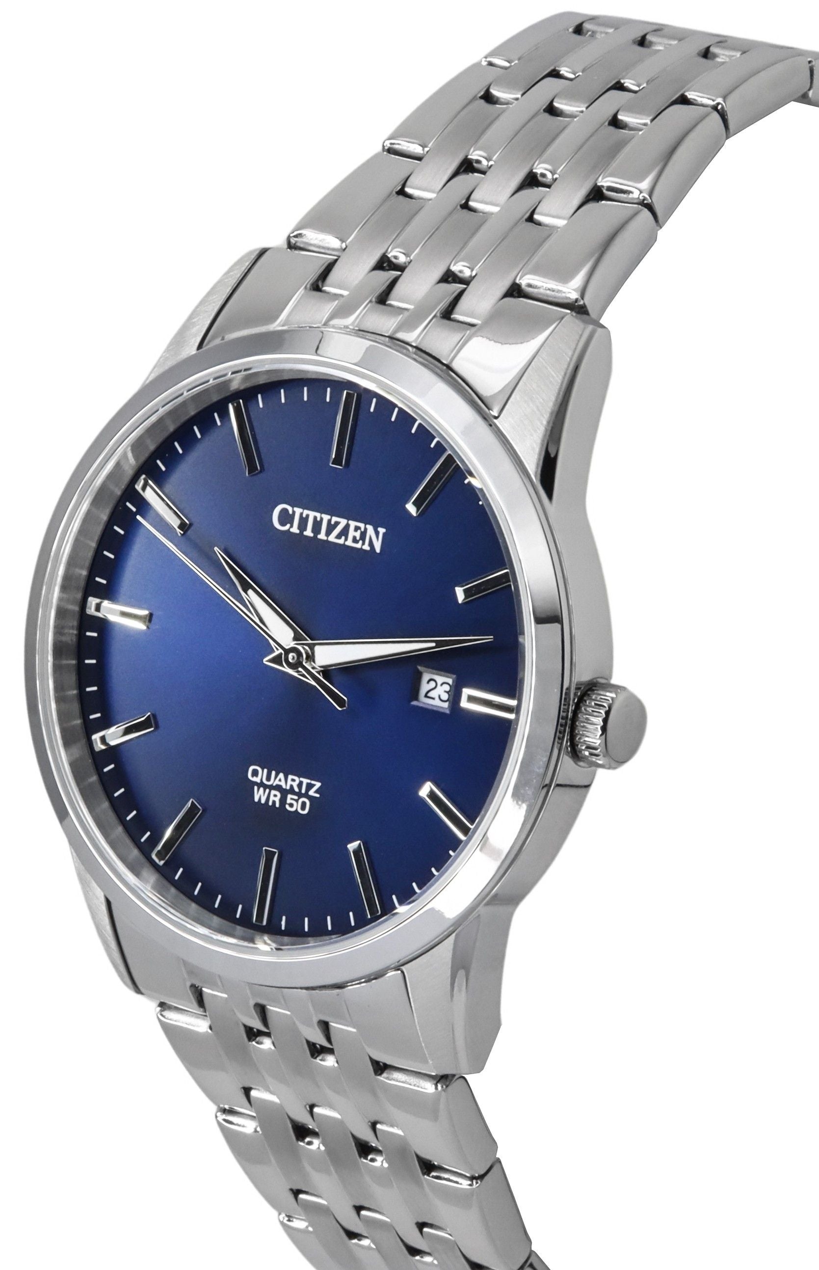 Citizen Stainless Steel Bracelet Midnight Blue Dial Quartz BI5000-87L Men's Watch