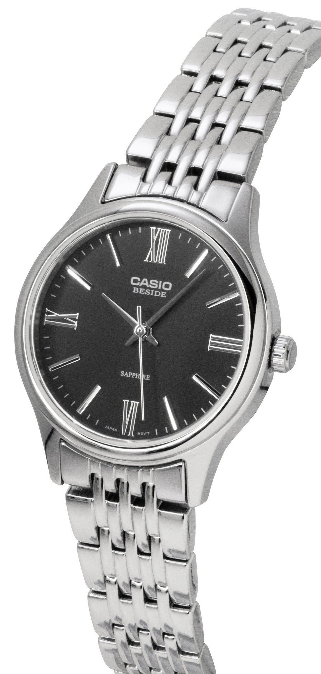 Casio Beside Analog Stainless Steel Black Dial Quartz BLS-100D-1AV Women's Watch
