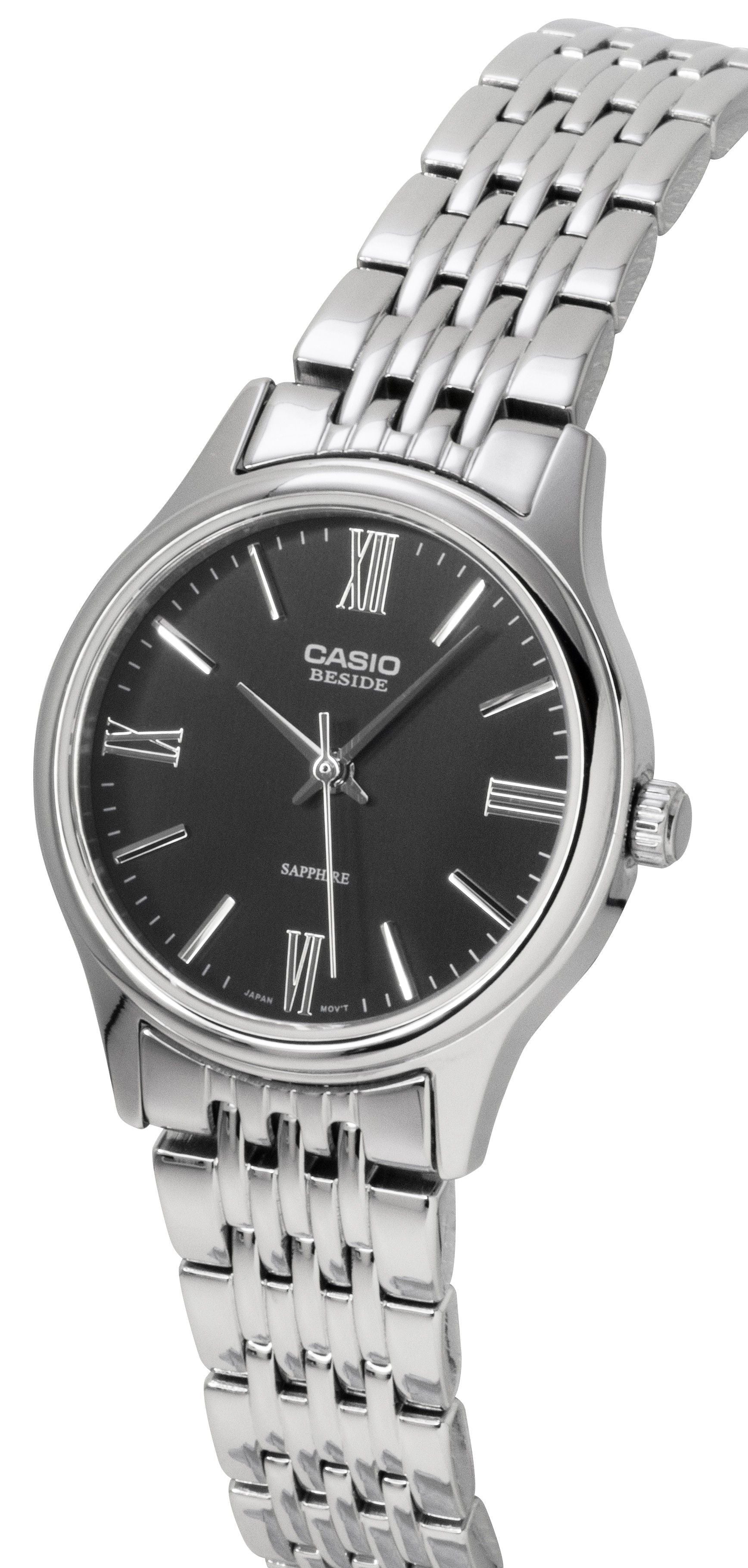 Casio Beside Analog Stainless Steel Black Dial Quartz BLS-100D-1AV Women's Watch