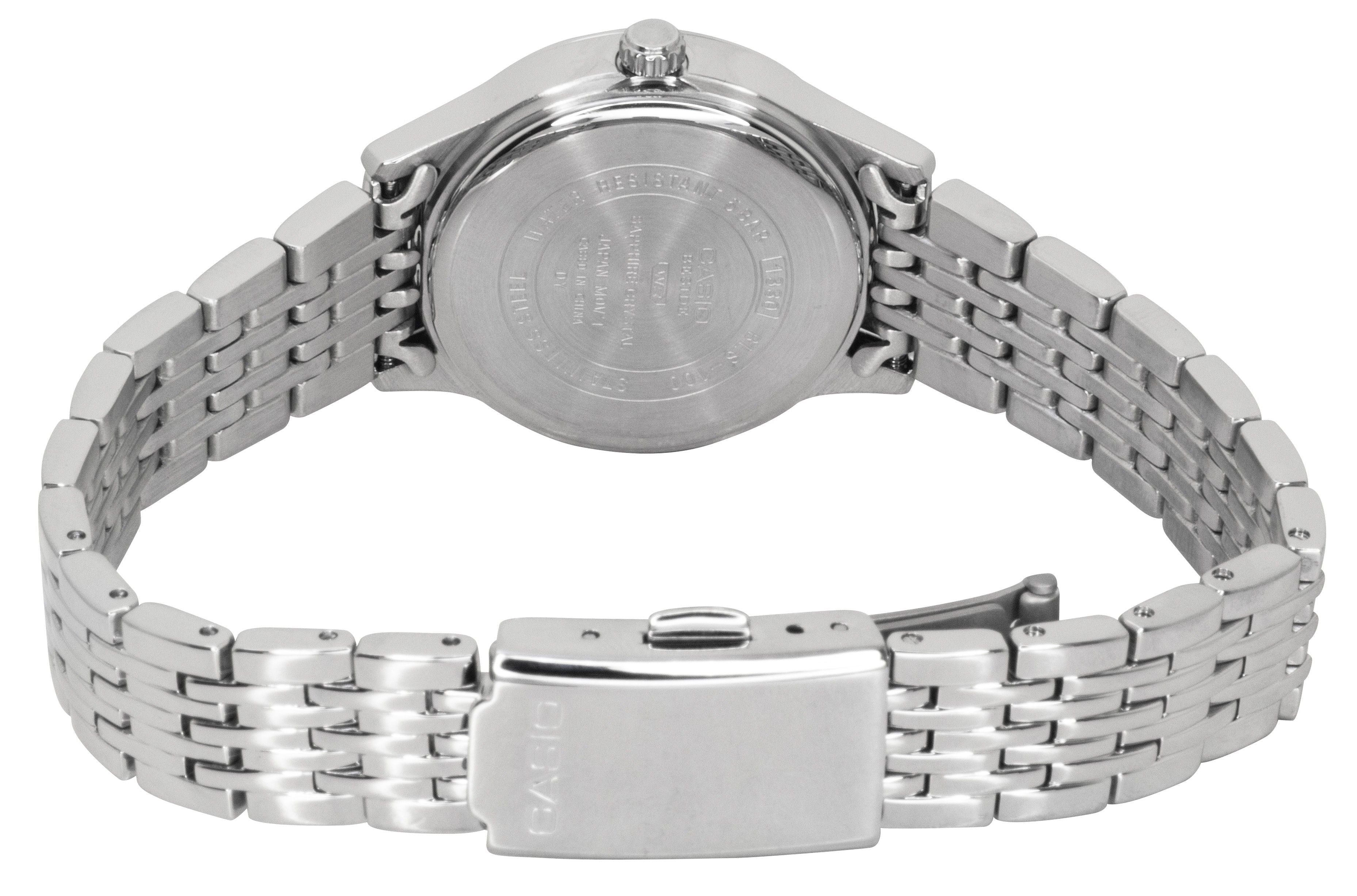 Casio Beside Analog Stainless Steel Mother of Pearl Dial Quartz BLS-100DS-2AV Women's Watch