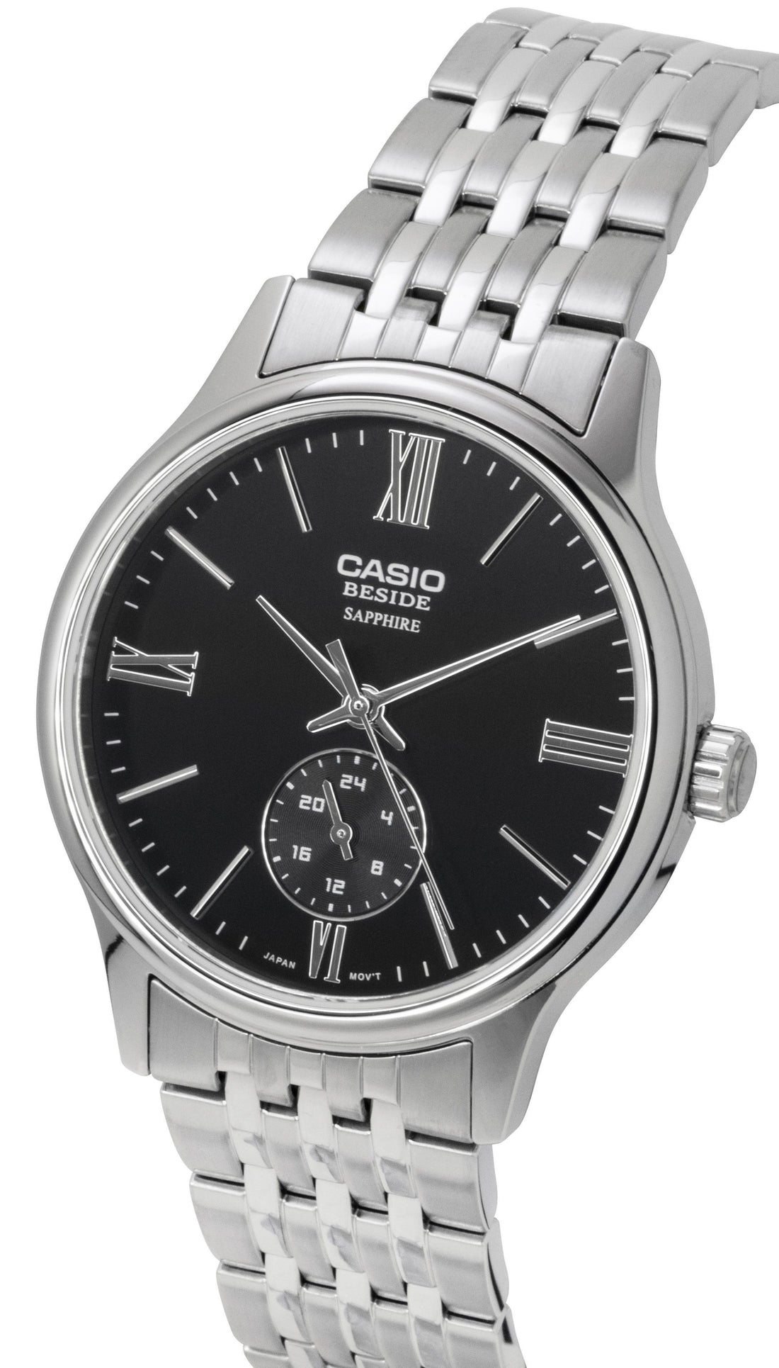 Casio Beside Analog Stainless Steel Black Dial Quartz BMS-100D-1AV Men's Watch