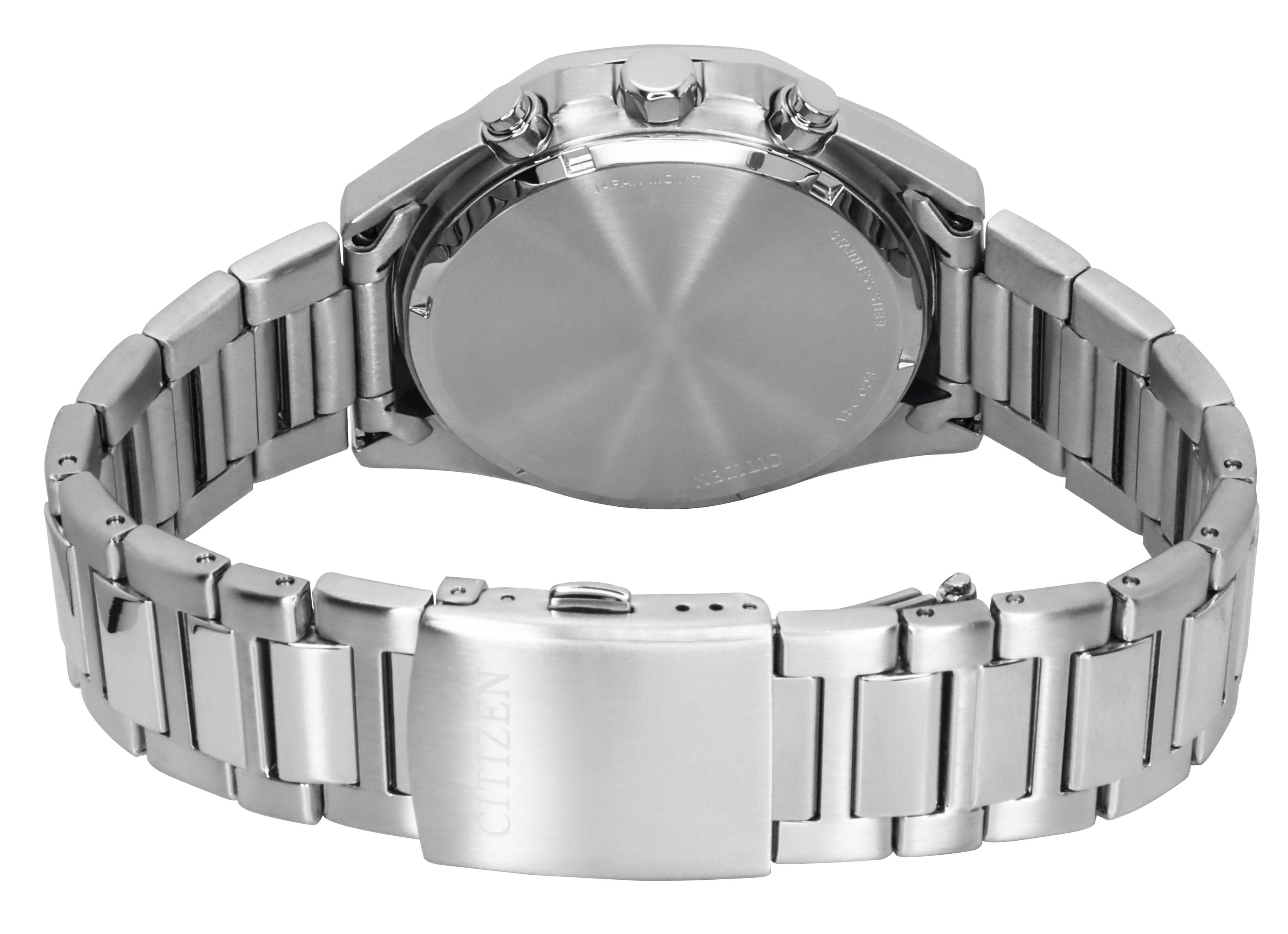 Citizen Eco-Drive Chronograph Stainless Steel Green Dial CA4590-81X 100M Men's Watch