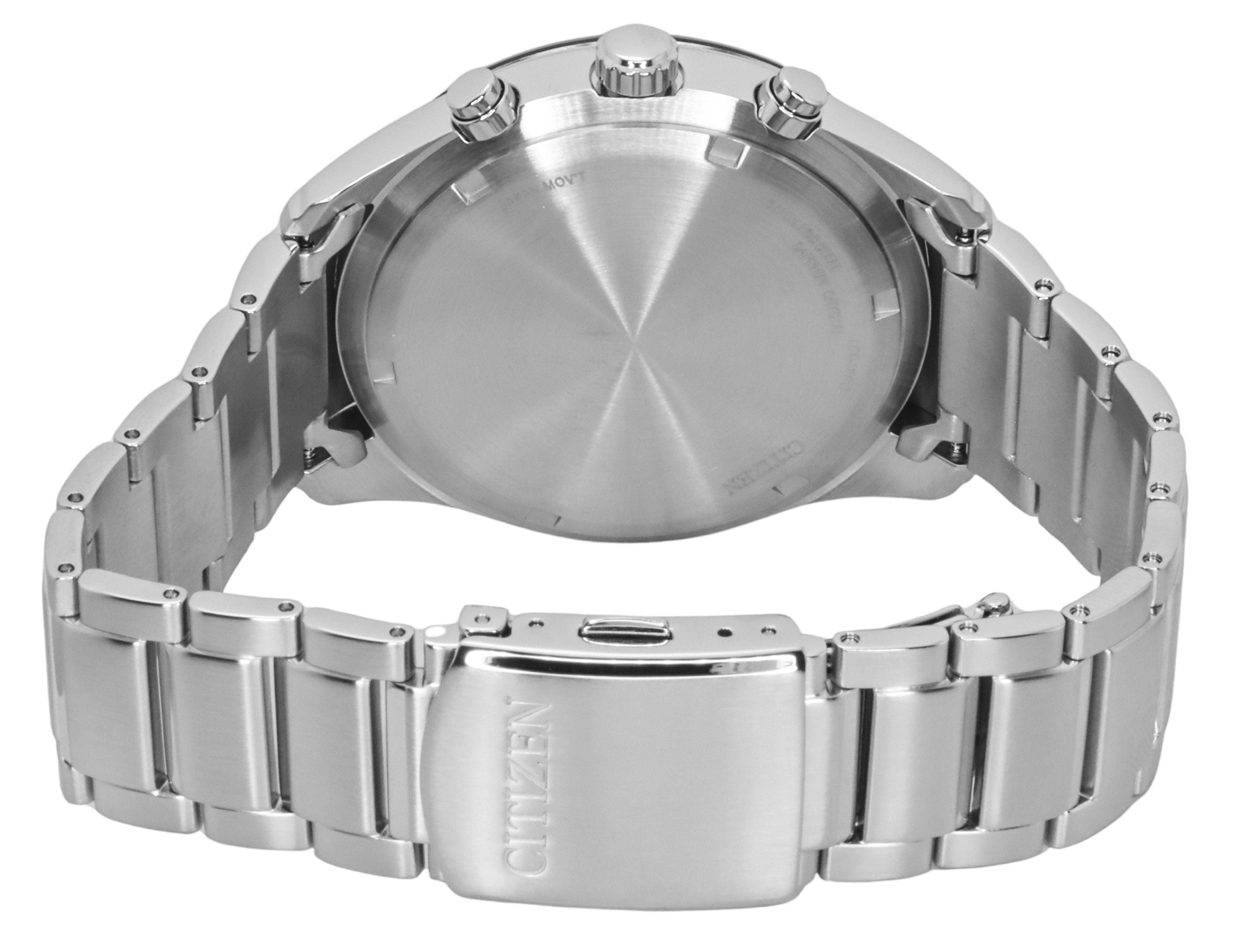 Citizen Eco-Drive Chronograph Stainless Steel Black Dial CA4674-58E 100M Men's Watch
