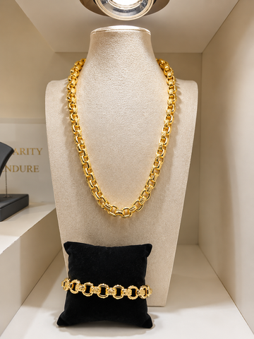 Gold-Plated Mariner Link Necklace