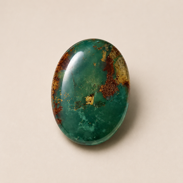 Natural Feroza (Turquoise) Oval Polished Gemstone