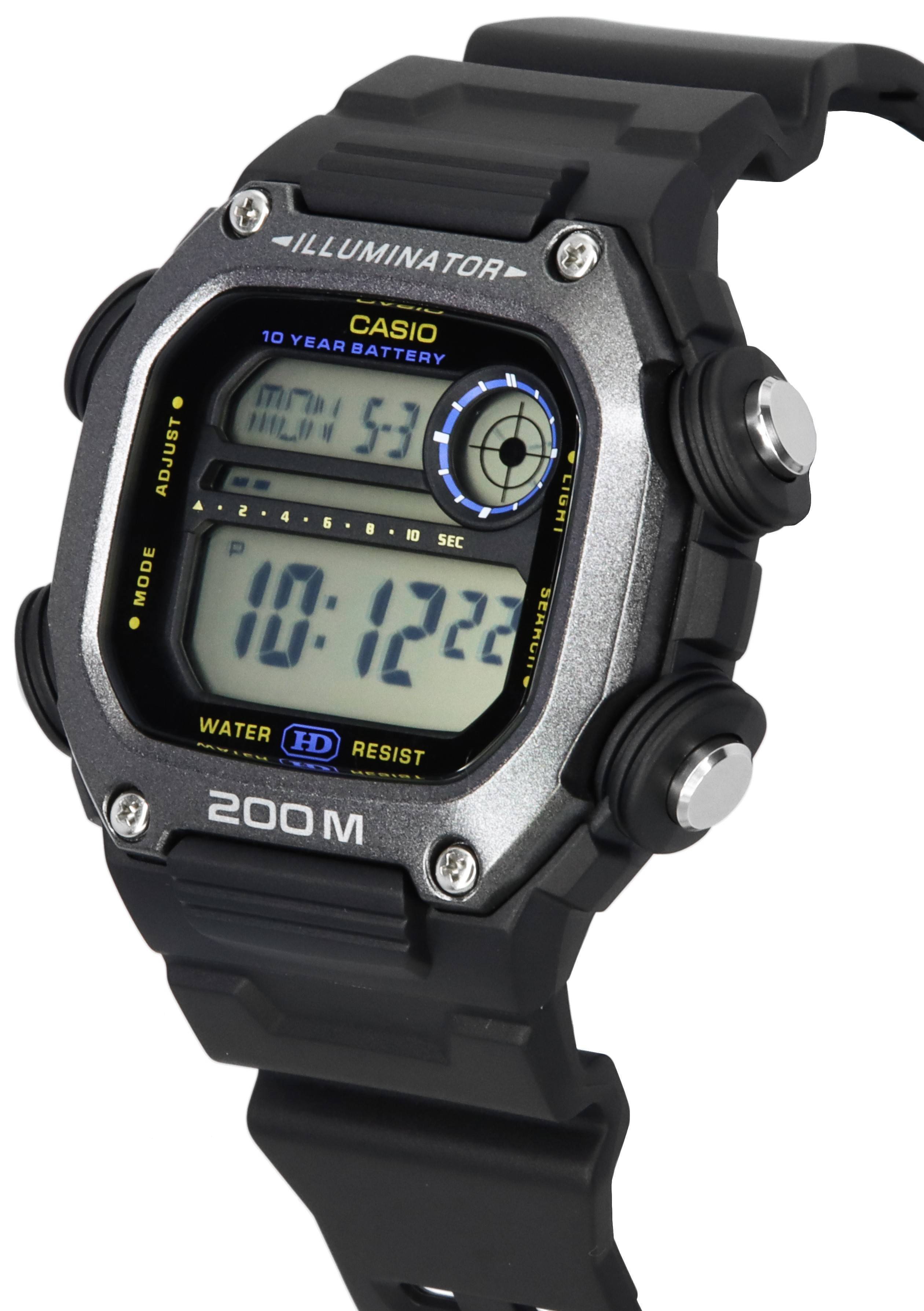 Casio Digital Sports Resin Strap Quartz DW-291HX-1A DW291HX-1 200M Men's Watch