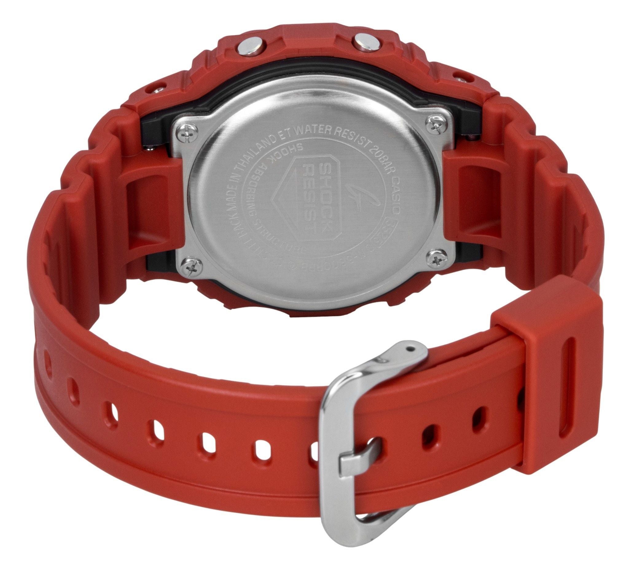Casio G-Shock Digital Red Bio-Based Resin Strap Quartz DW-5600RRB-4 200M Men's Watch