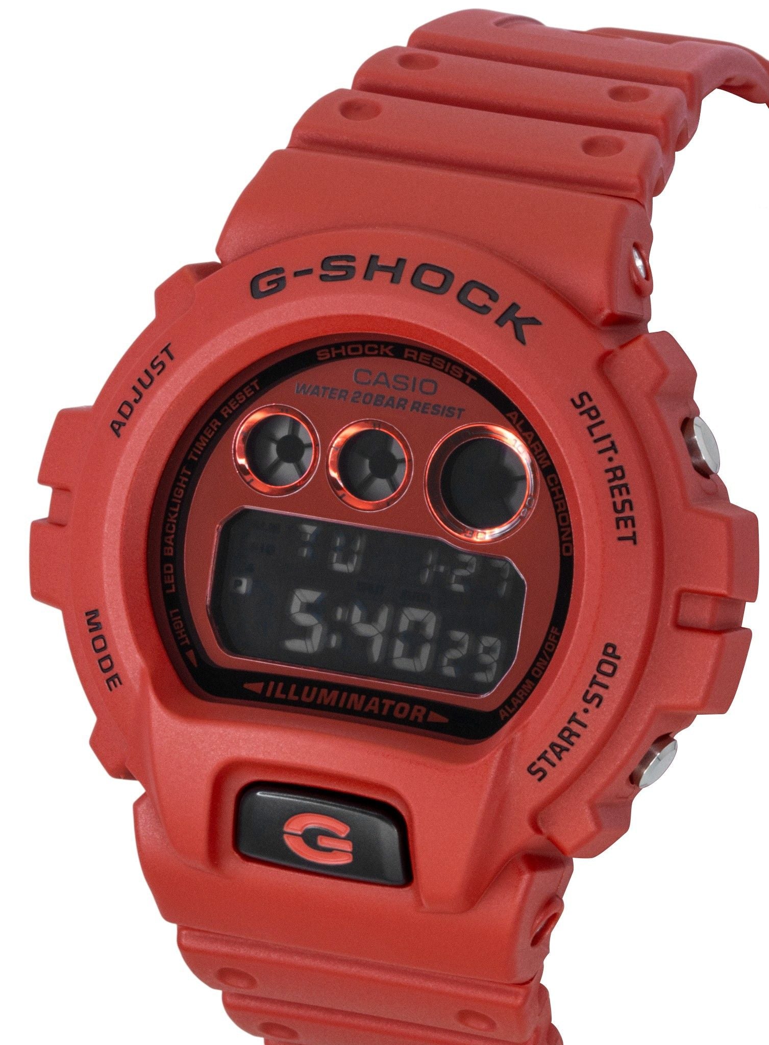 Casio G-Shock Digital Red Bio-Based Resin Strap Quartz DW-6900RRB-4 200M Men's Watch
