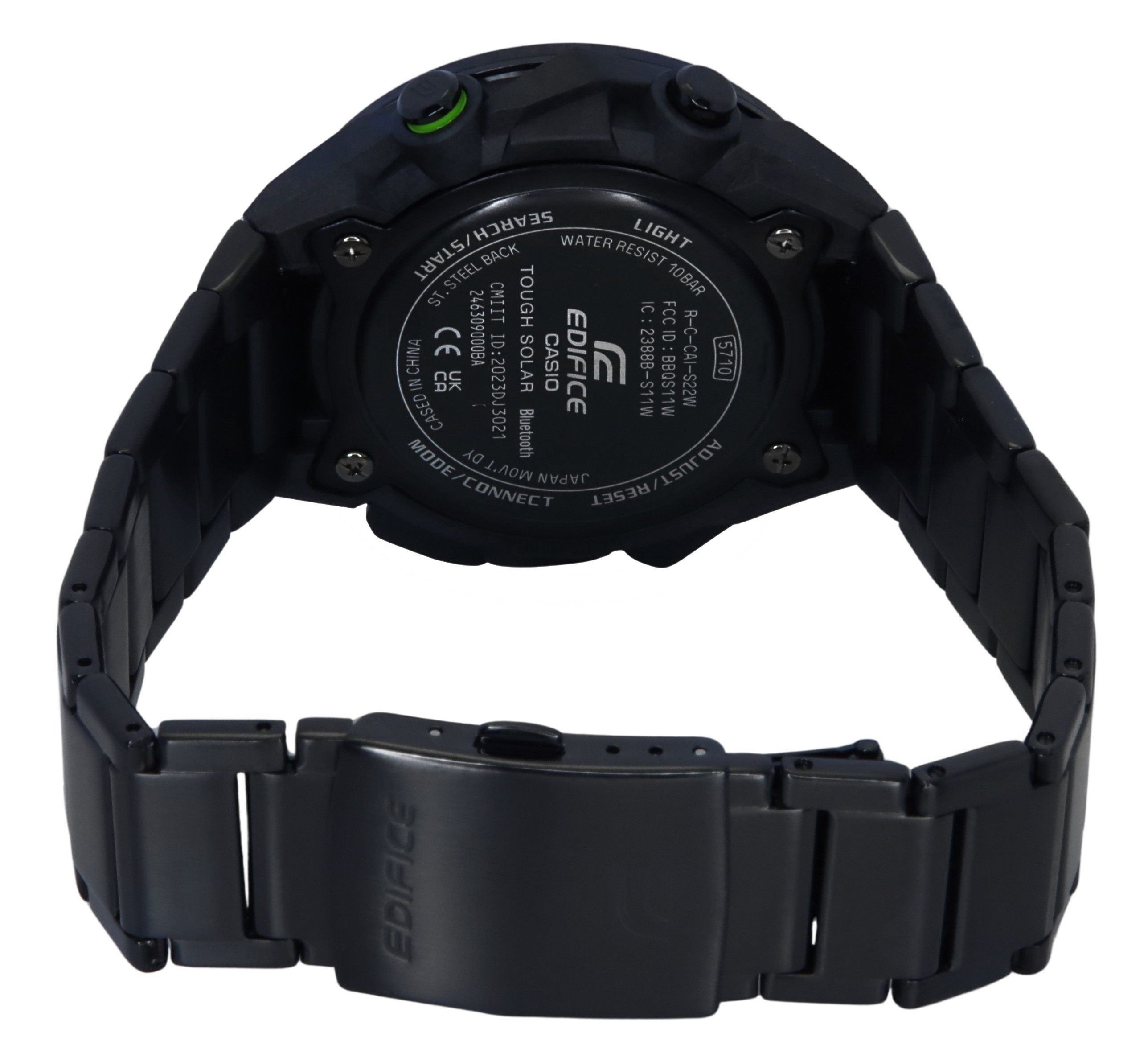 Casio Edifice Windflow Analog Digital Smartphone Link Black Dial Tough Solar ECB-2200RC-1A3 100M Men's Watch