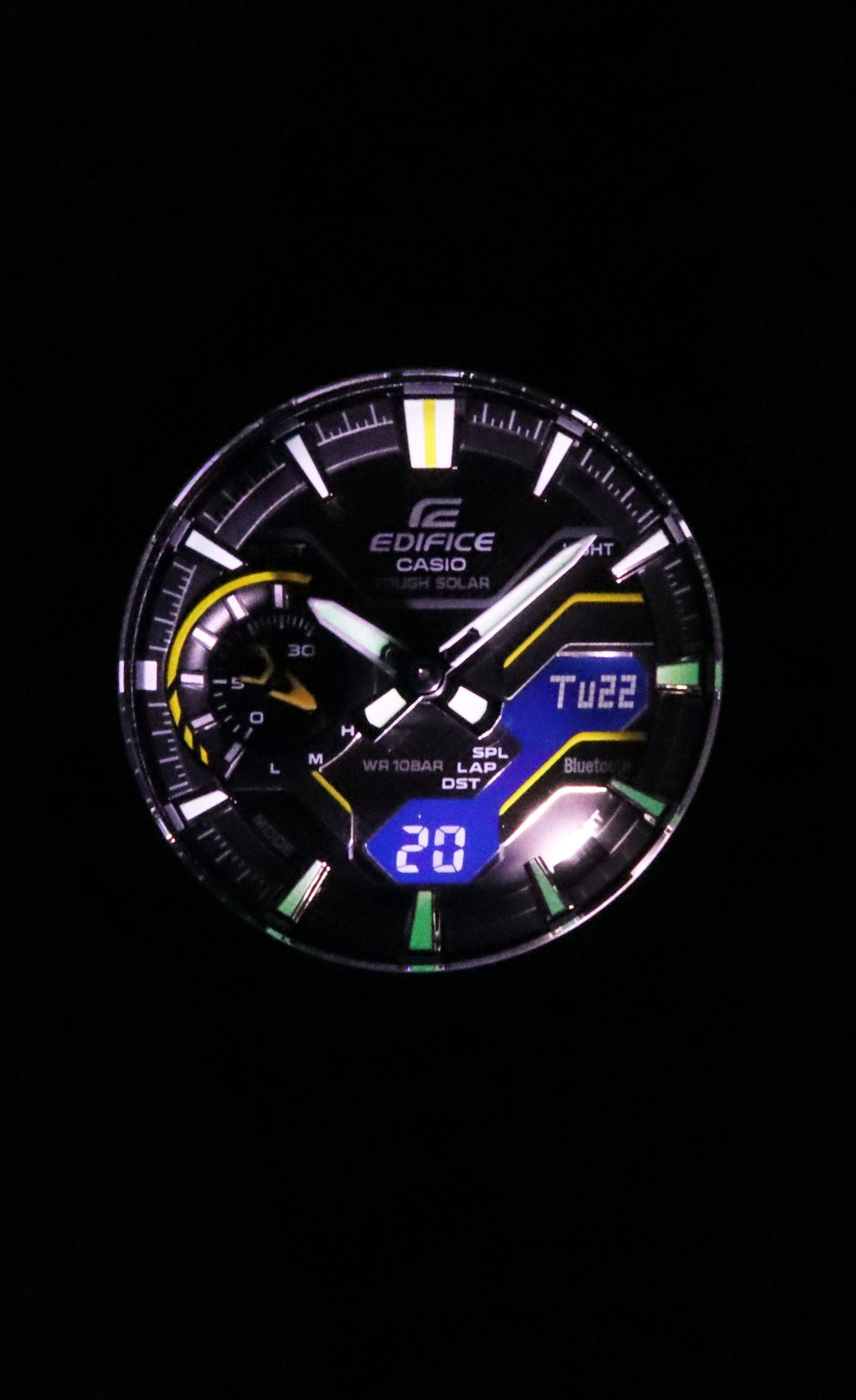 Casio Edifice Windflow Analog Digital Smartphone Link Black Dial Tough Solar ECB-2200RC-1A9 100M Men's Watch