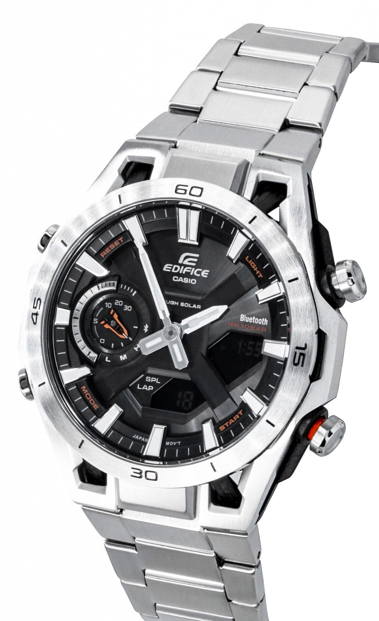 Casio Edifice Analog Digital Smartphone Link Stainless Steel Black Dial Solar ECB-2300D-1A 100M Men's Watch