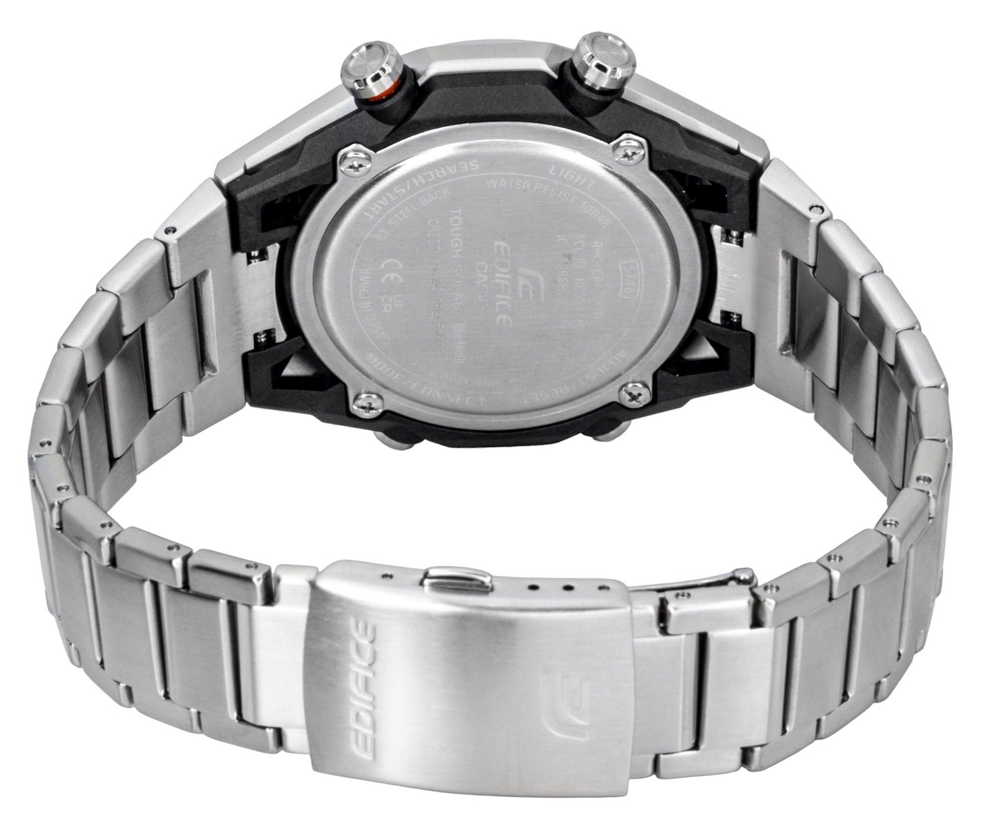 Casio Edifice Analog Digital Smartphone Link Stainless Steel Black Dial Solar ECB-2300D-1A 100M Men's Watch
