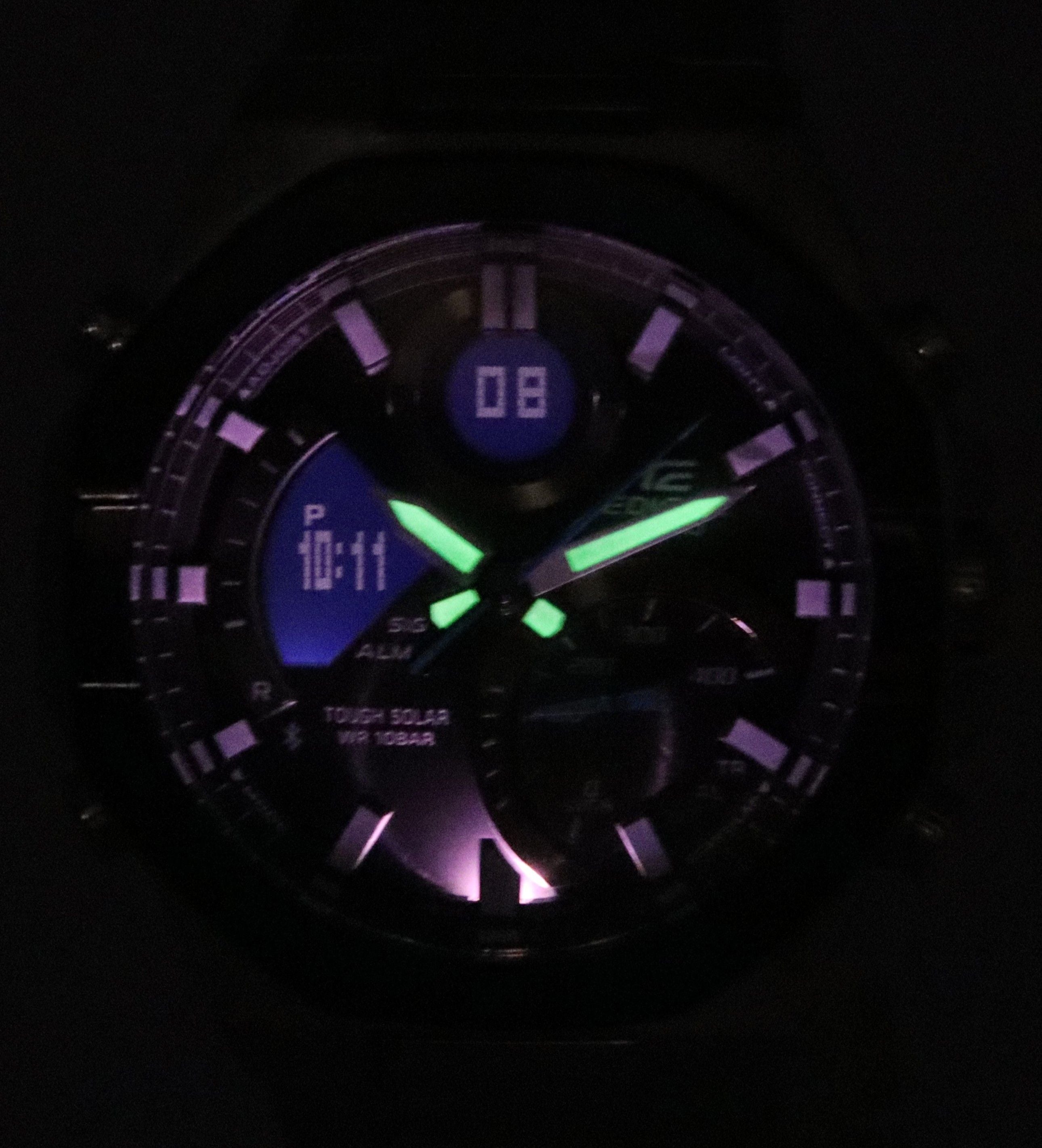 Casio Edifice Mobile Link Analog Digital Grey Dial Solar ECB-950DB-1A 100M Men's Watch