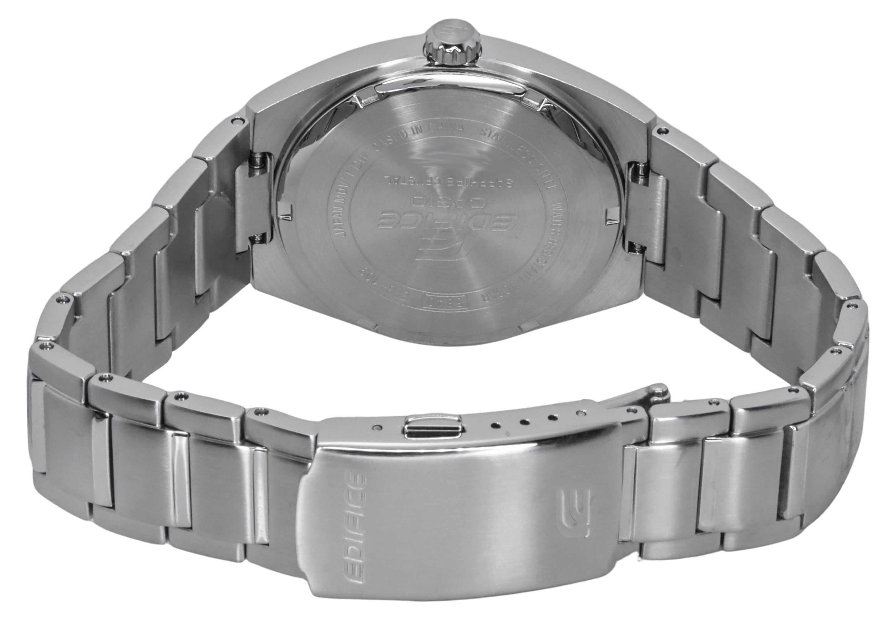 Casio Edifice Analog Stainless Steel Black Dial Quartz EFB-109D-1AV 100M Men's Watch