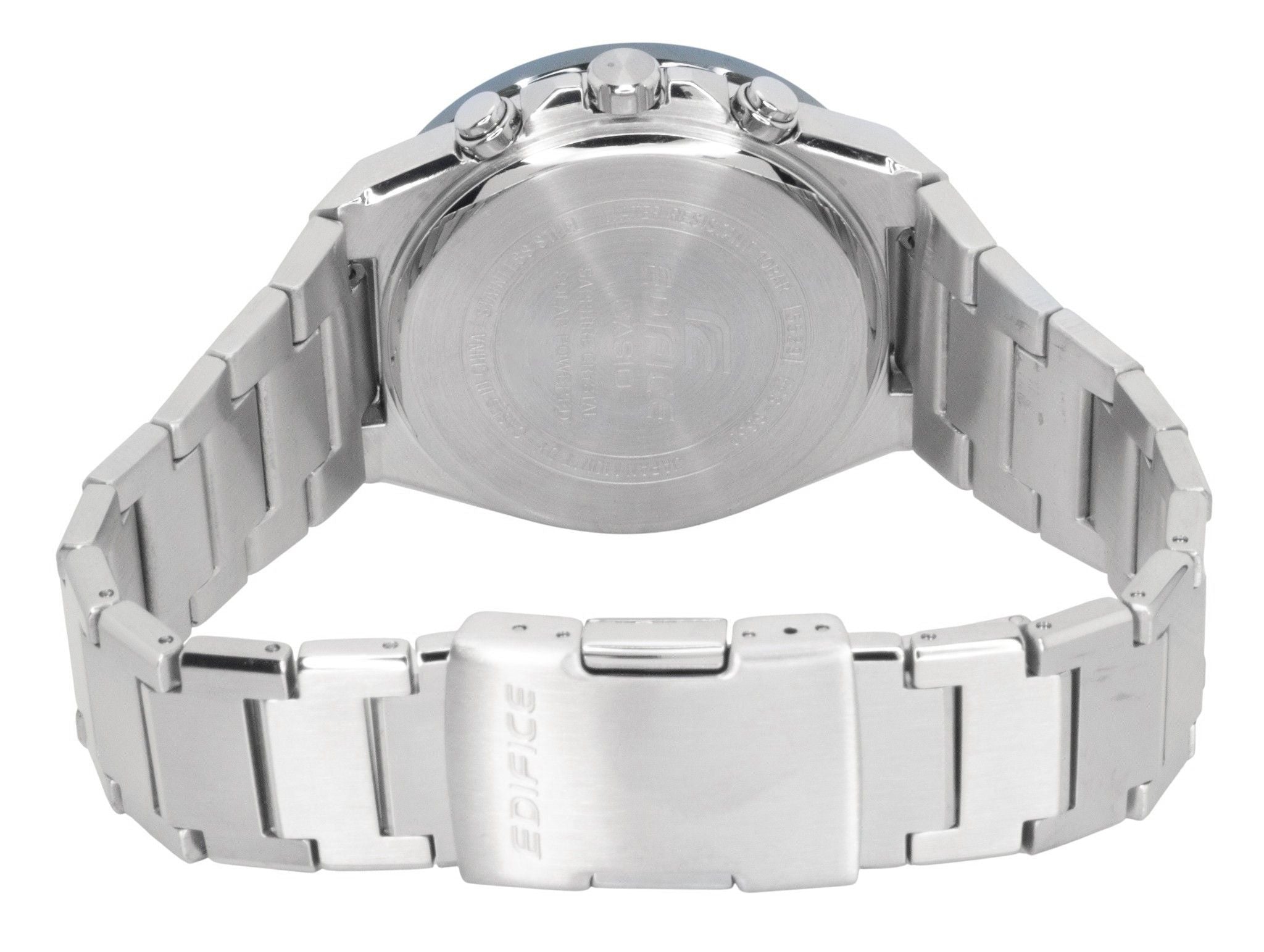 Casio Edifice Analog Chronograph Stainless Steel Green Dial Solar EFS-S650D-3A 100M Men's Watch