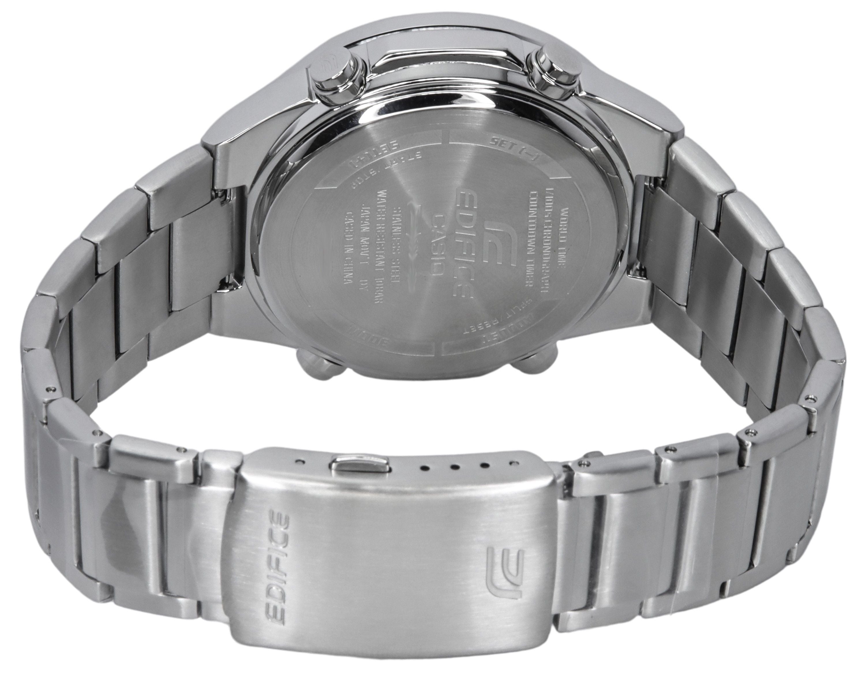 Casio Edifice Analog Digital Stainless Steel Blue Dial Quartz EFV-C110D-2B 100M Men's Watch