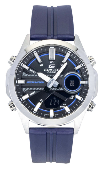 Casio Edifice Analog Digital Resin Strap Black Dial Quartz EFV-C120P-1A2 100M Men's Watch