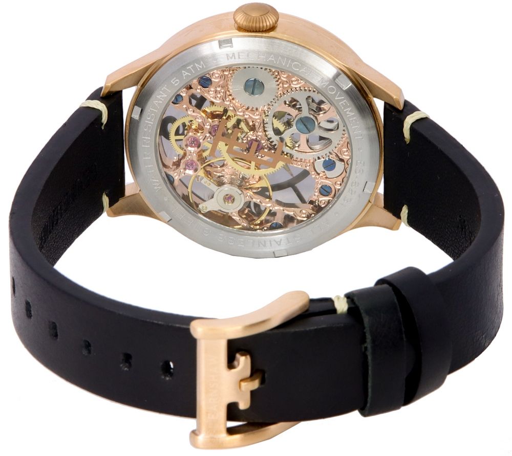 Thomas Earnshaw Baron Genuine Leather Skeleton Dial Automatic ES-8231-03 Men's Watch