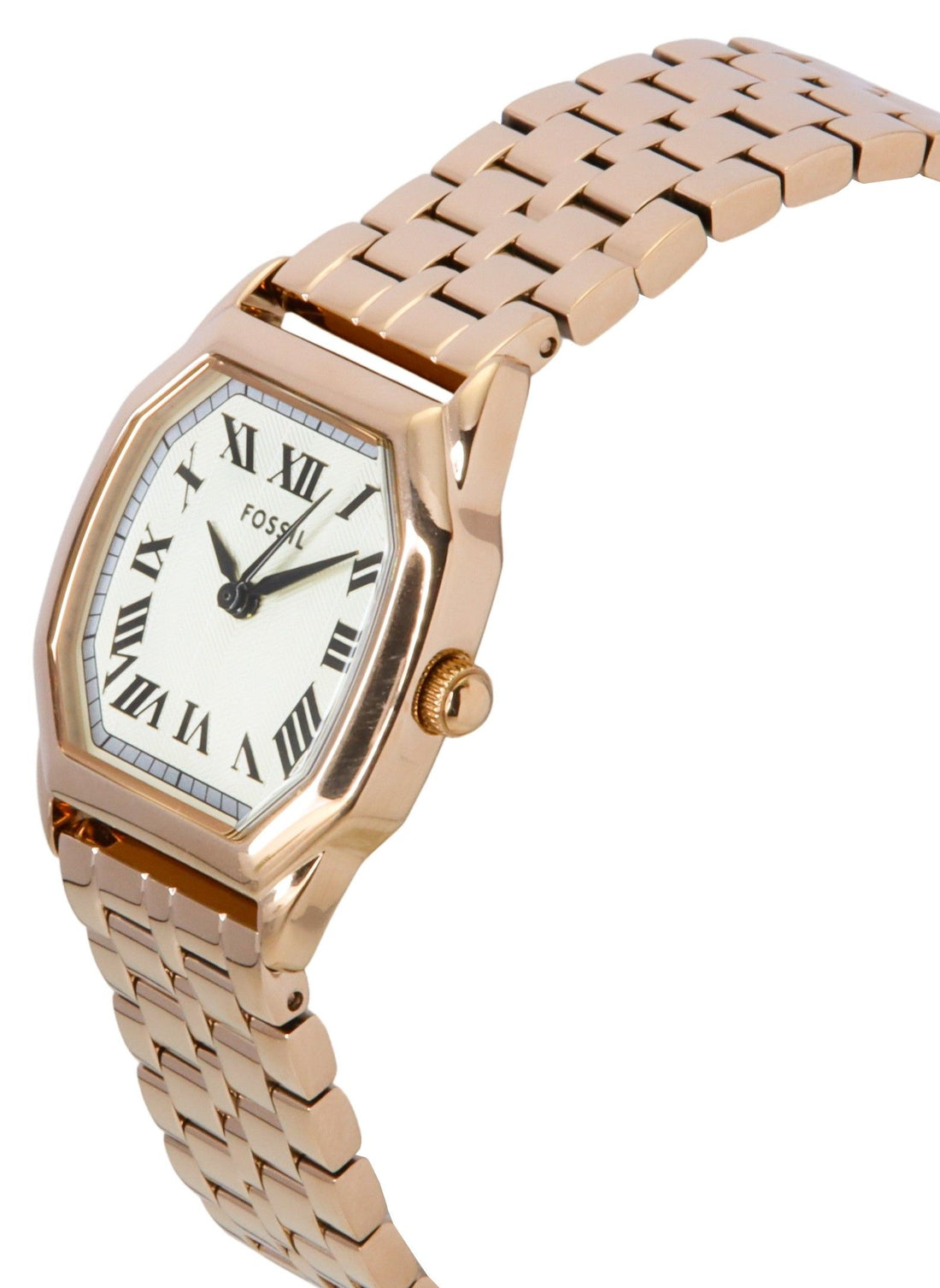 Fossil Harlow Rose Gold Tone Stainless Steel Cream Dial Quartz ES5386 Women's Watch