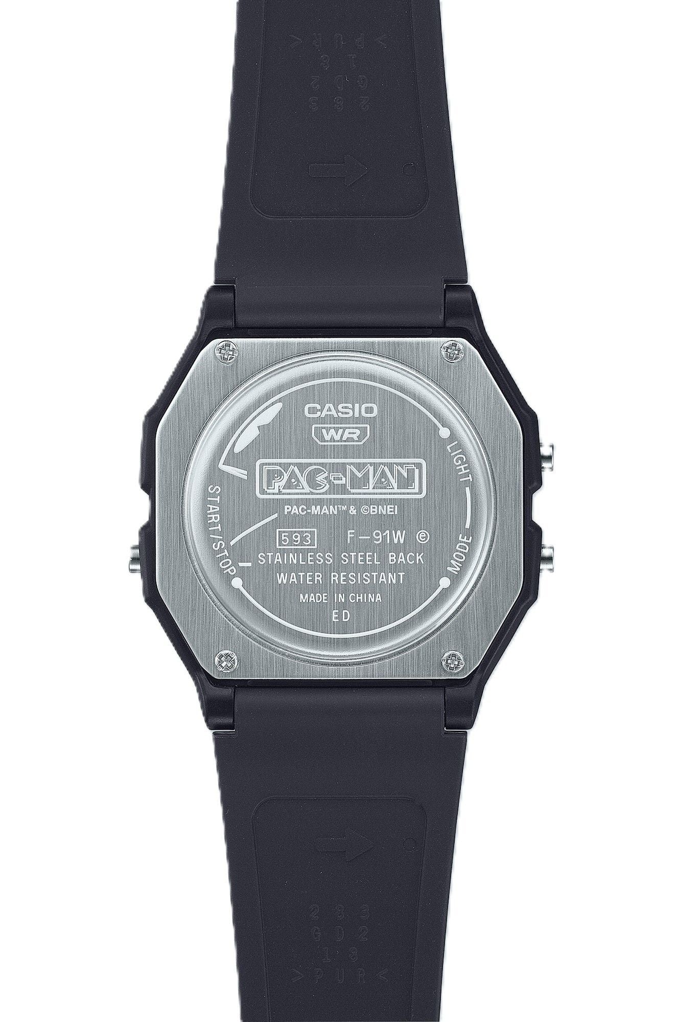 Casio Standard Digital PAC-MAN Collaboration Bio-Based Resin Strap Quartz F-91WPC-1A Unisex Watch