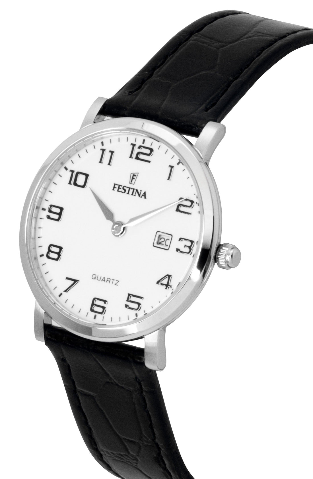 Festina Classic Leather Strap White Dial Quartz F16477-1 Women's Watch