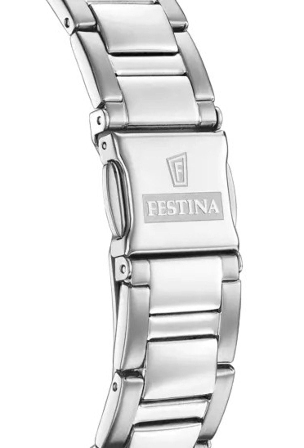 Festina Rainbow Chronograph Crystal Accents Stainless Steel Black Dial Quartz F20606-3 100M Women's Watch
